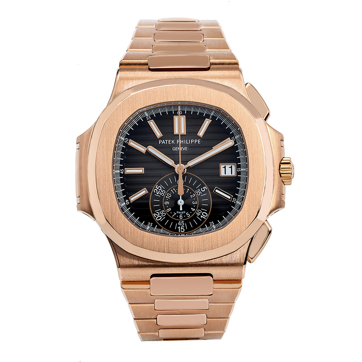 18K Rose Gold Patek Philippe Nautilus 5980 40.5mm Black Gradient Dial(1:1 replica) - Top club