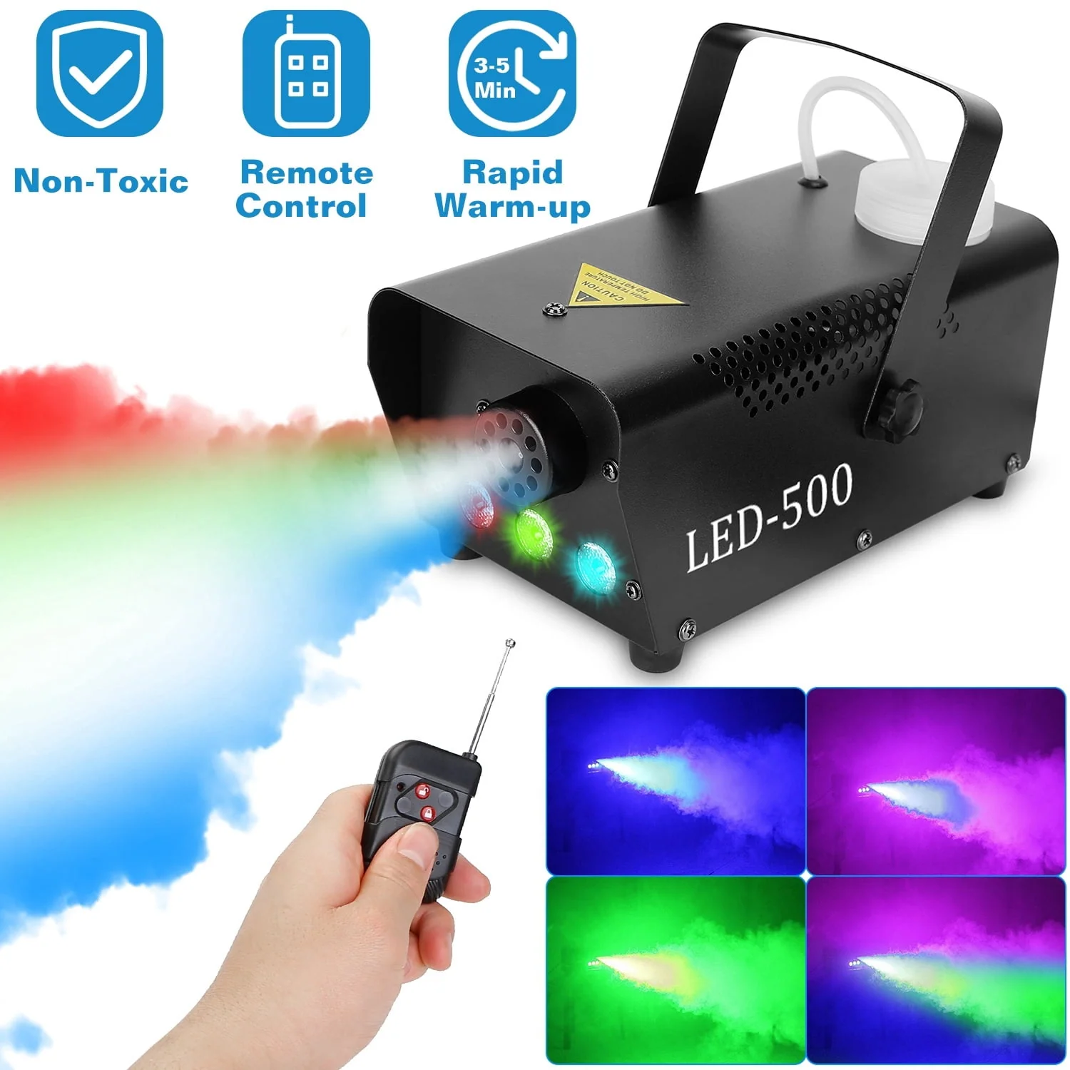 400W Fog Machine RGB LED Party Club DJ Fogger Rapid Heating Remote Control Wedding Stage Smoke Machine 400W Fog Machine RGB LED Party Club DJ Fogger Rapid Heating Remote Control Wedding Stage Smoke Machine