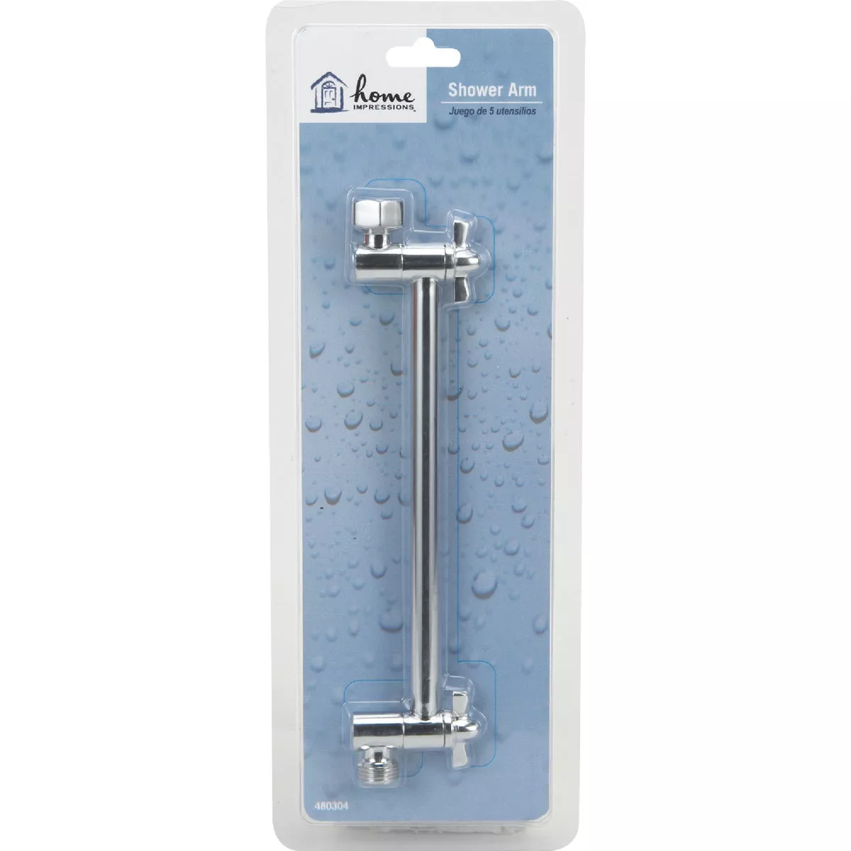 Home Impressions 9 In. Chrome Adjustable Shower Arm