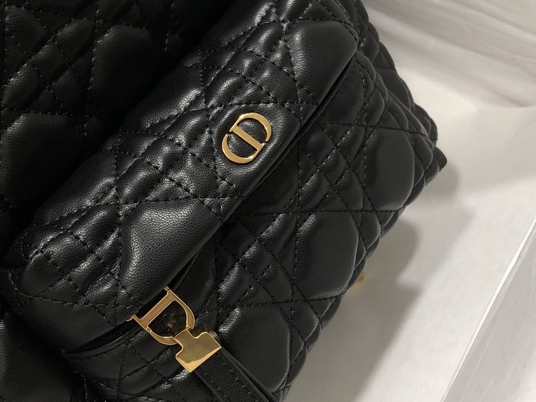Mini Dior Backpack Cannage Black For Women‎ 12 in/ 31.5 cm CD1:1High-quality replica