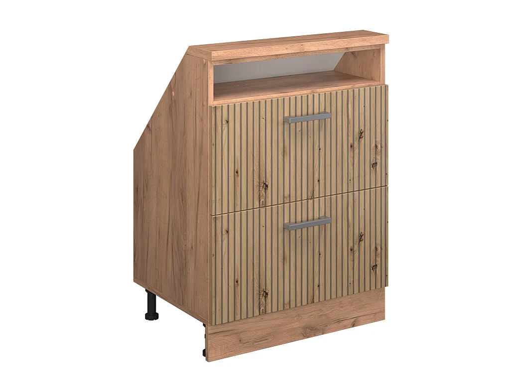 Meuble de rangement sous pente chêne artisan/chêne doré 60x46x81.6 rion