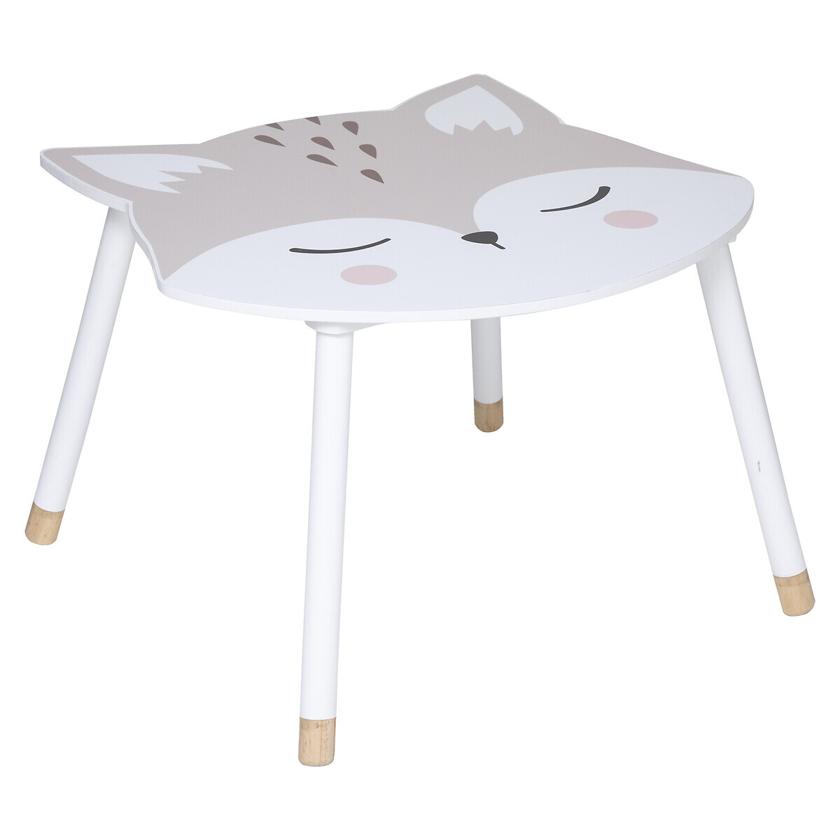 Kids table "Fox" White, 62x64 cm