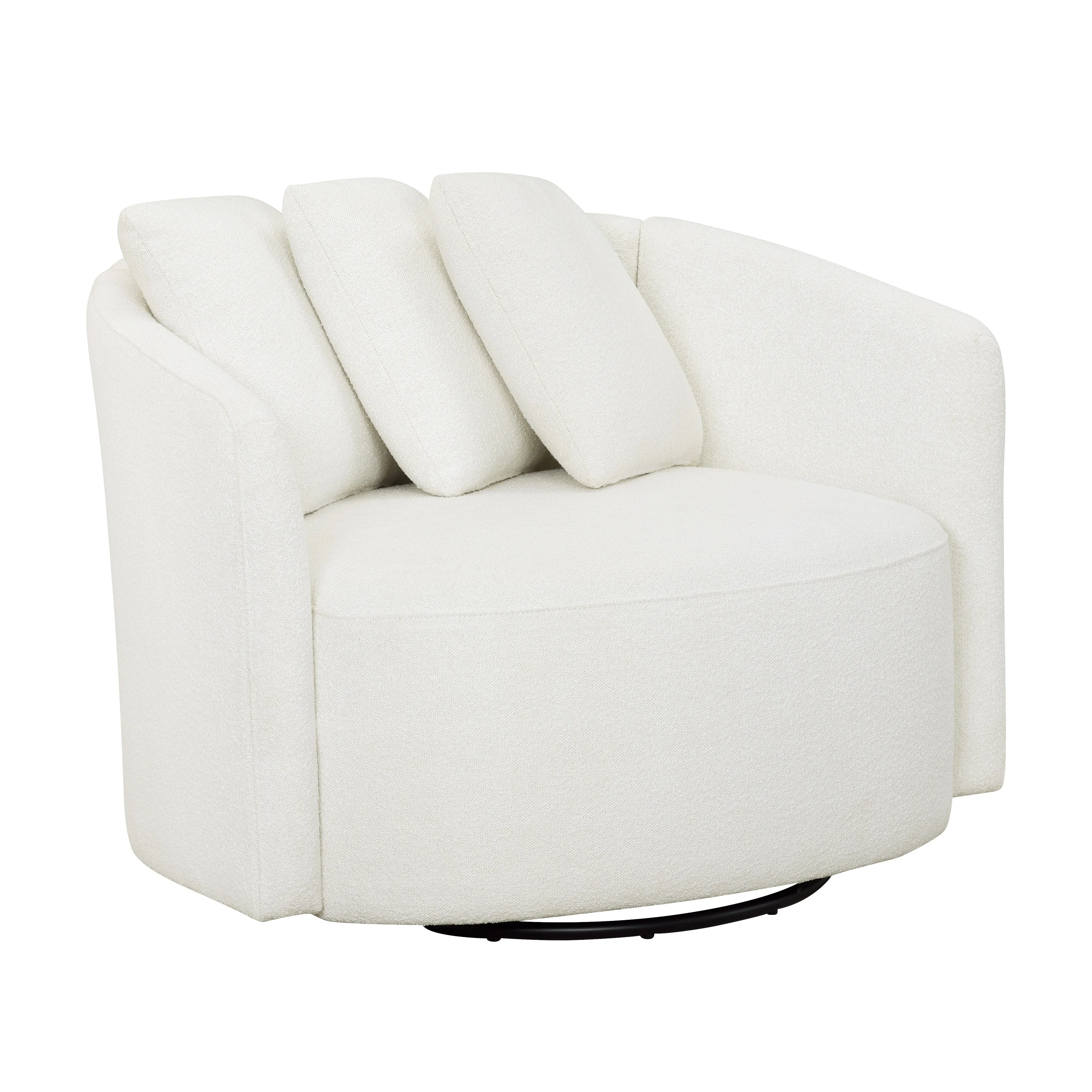 Beautiful Drew Accent Chair by Drew Barrymore, Cream Boucle - Image 4