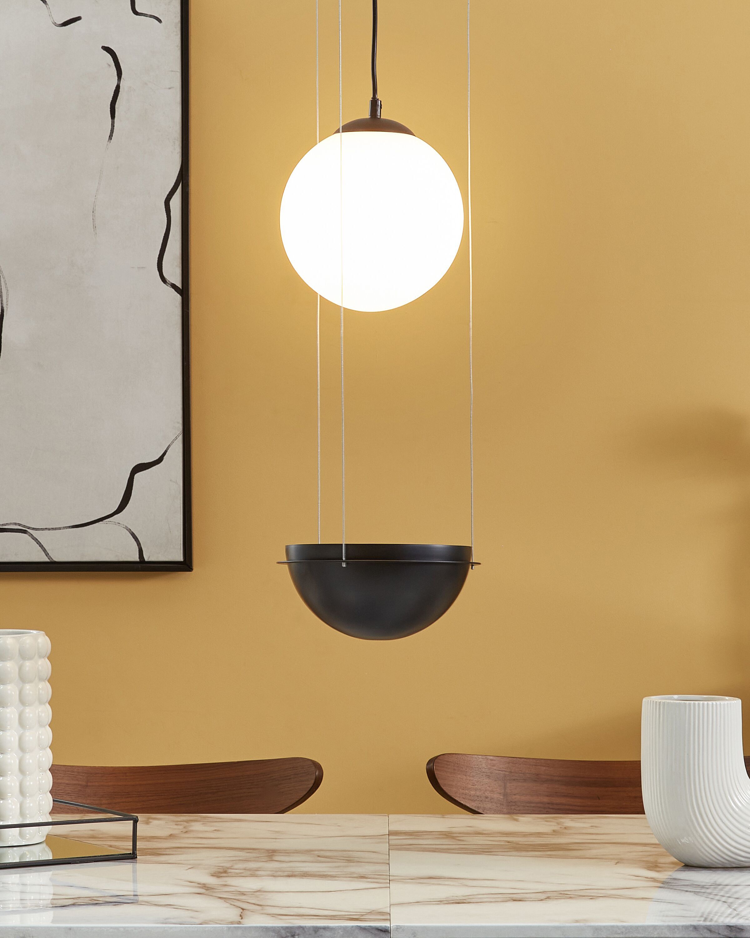 Pendant Lamp TOBINS Glass Black