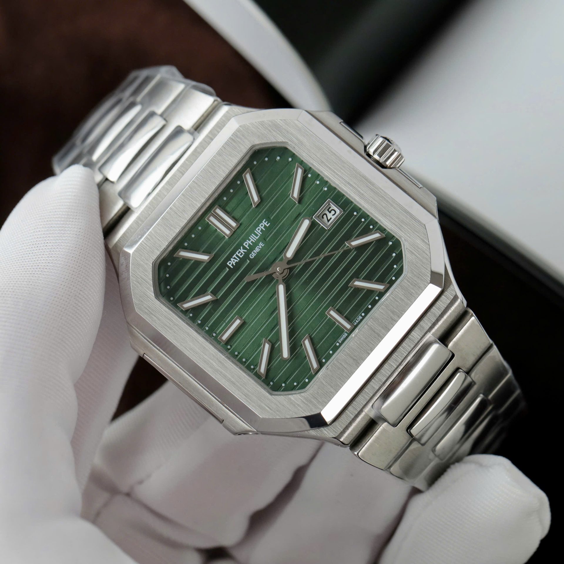 Patek Philippe Cubitus 5821 Replica 11 Watches Green Dial Metal Wire 45mm - Top club
