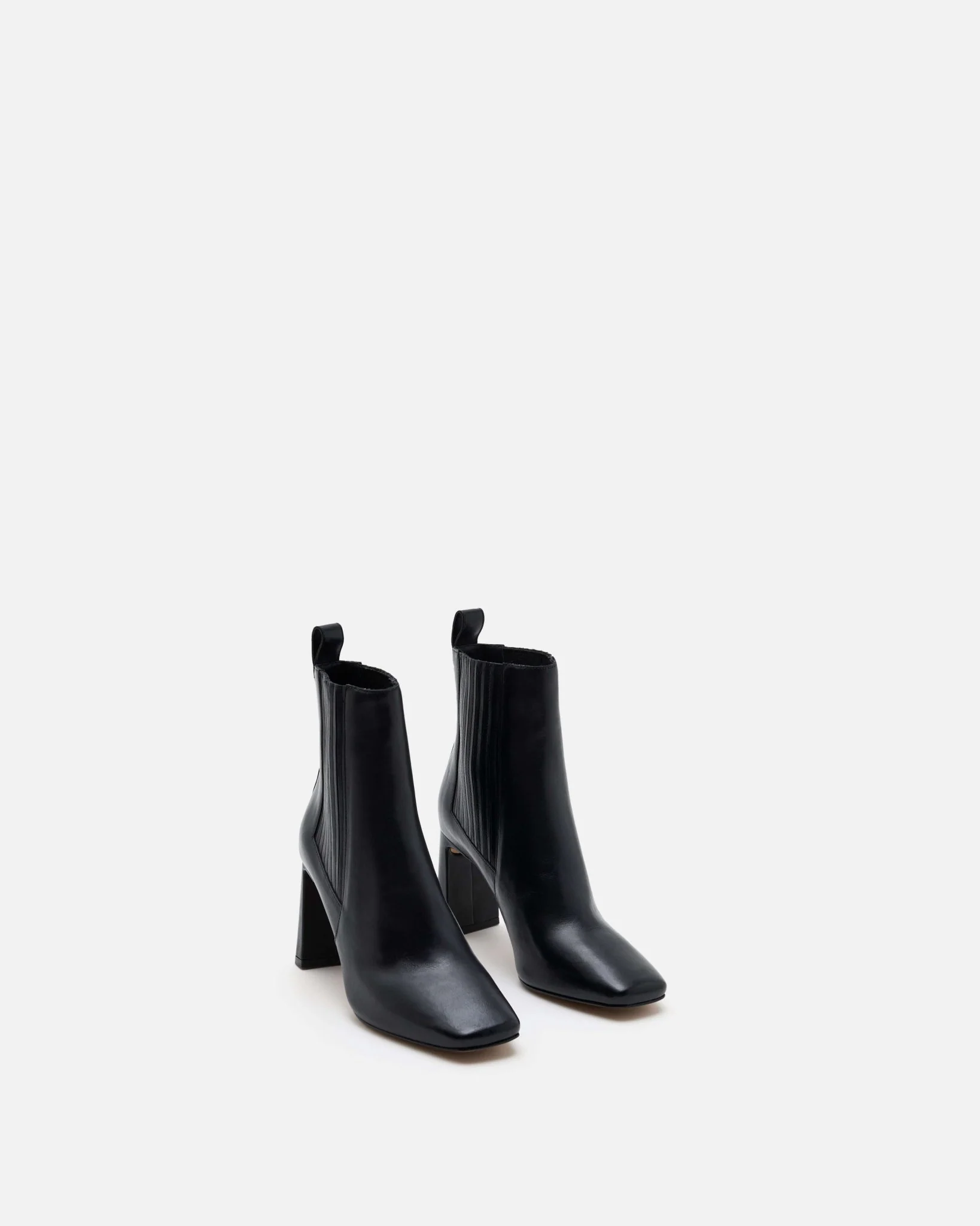 BOTTINES KAMERON - En cuir à talons noir