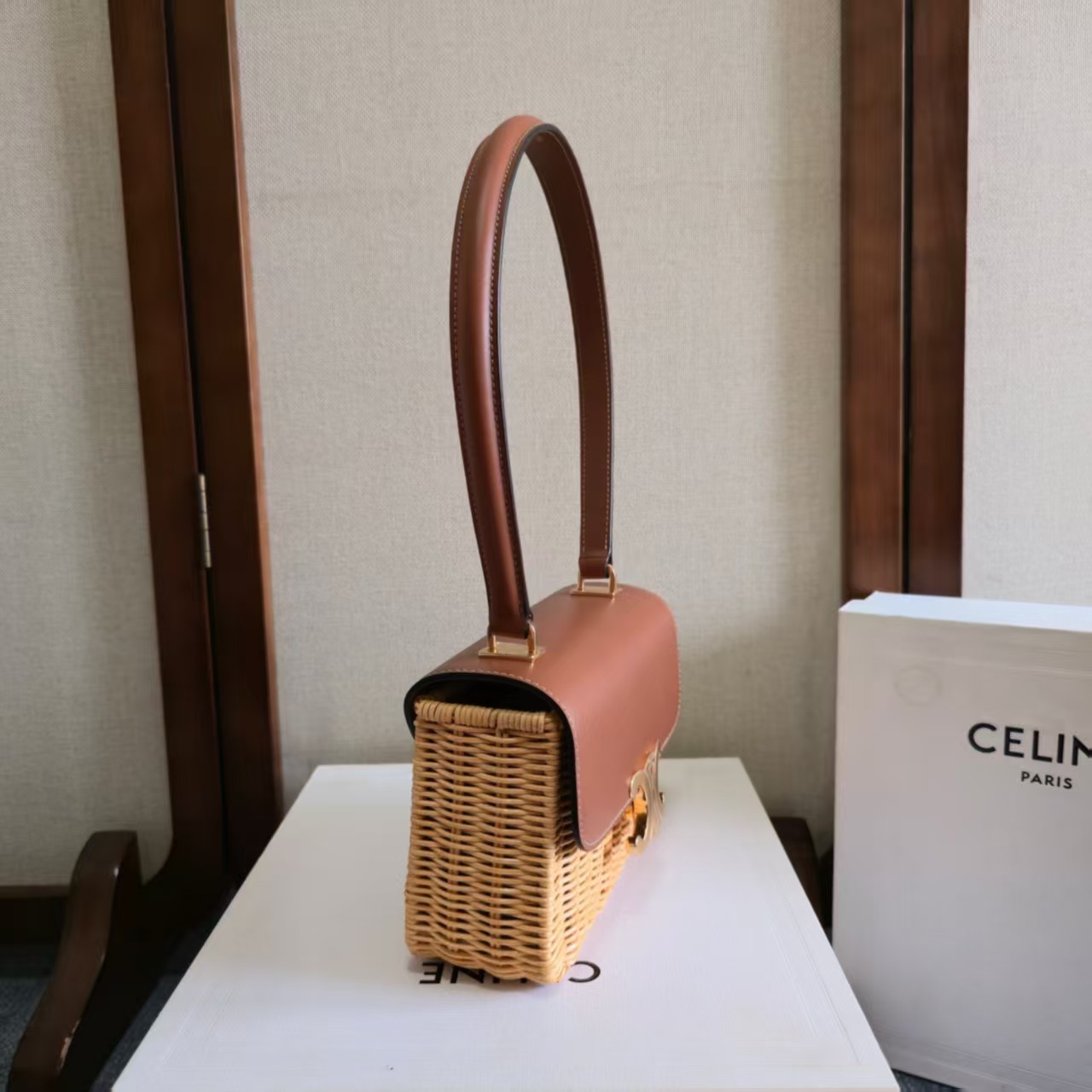 CELINE TEEN GARANCE BAG IN WICKER