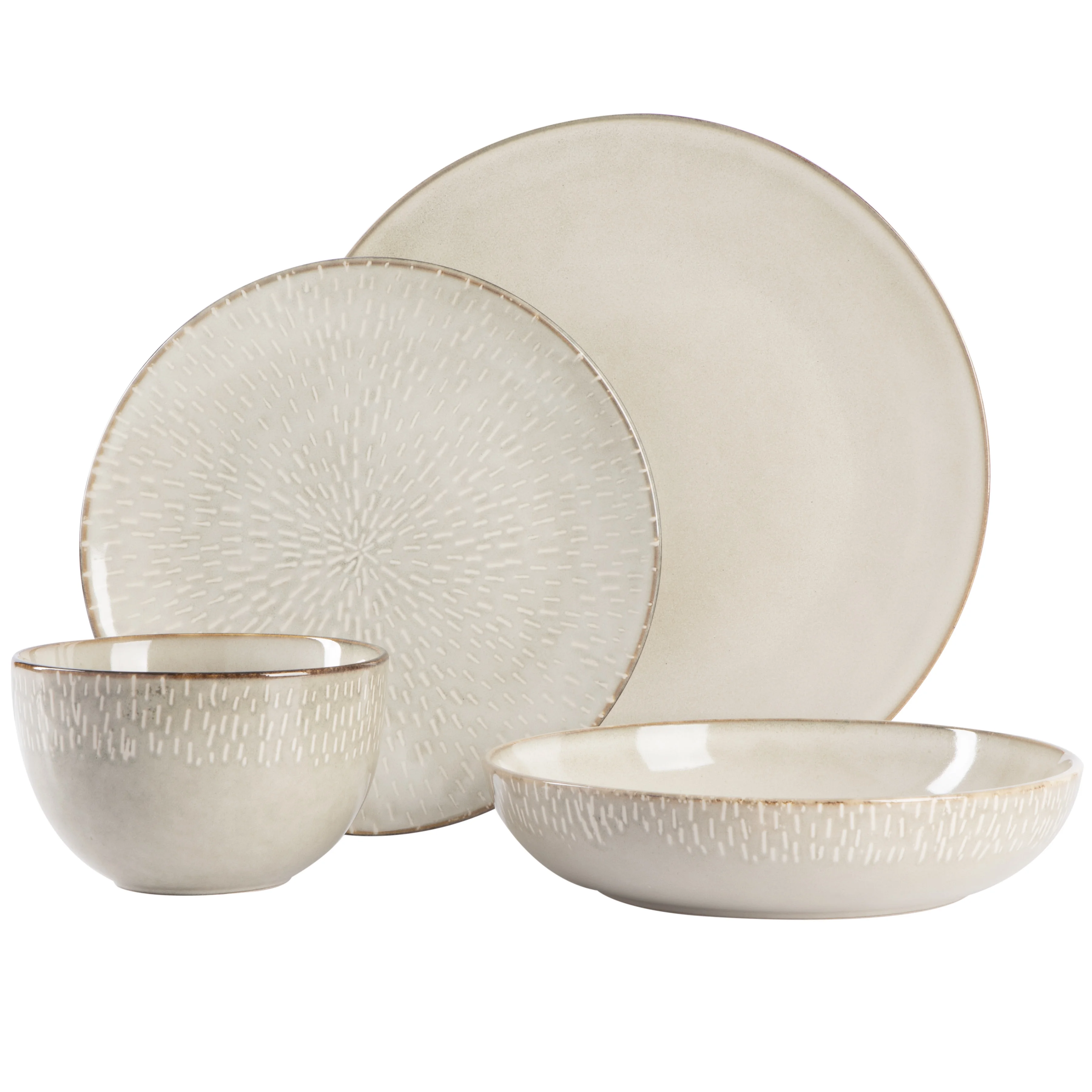 Gibson Elite Matisse 16-Piece Dinnerware Set - Taupe - Image 9