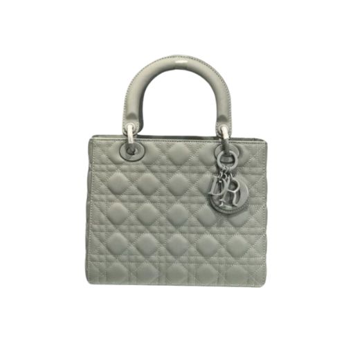 Christian Dior Medium Lady Dior Bag Grey For Women 9.5in/24cm1:1High-quality replica
