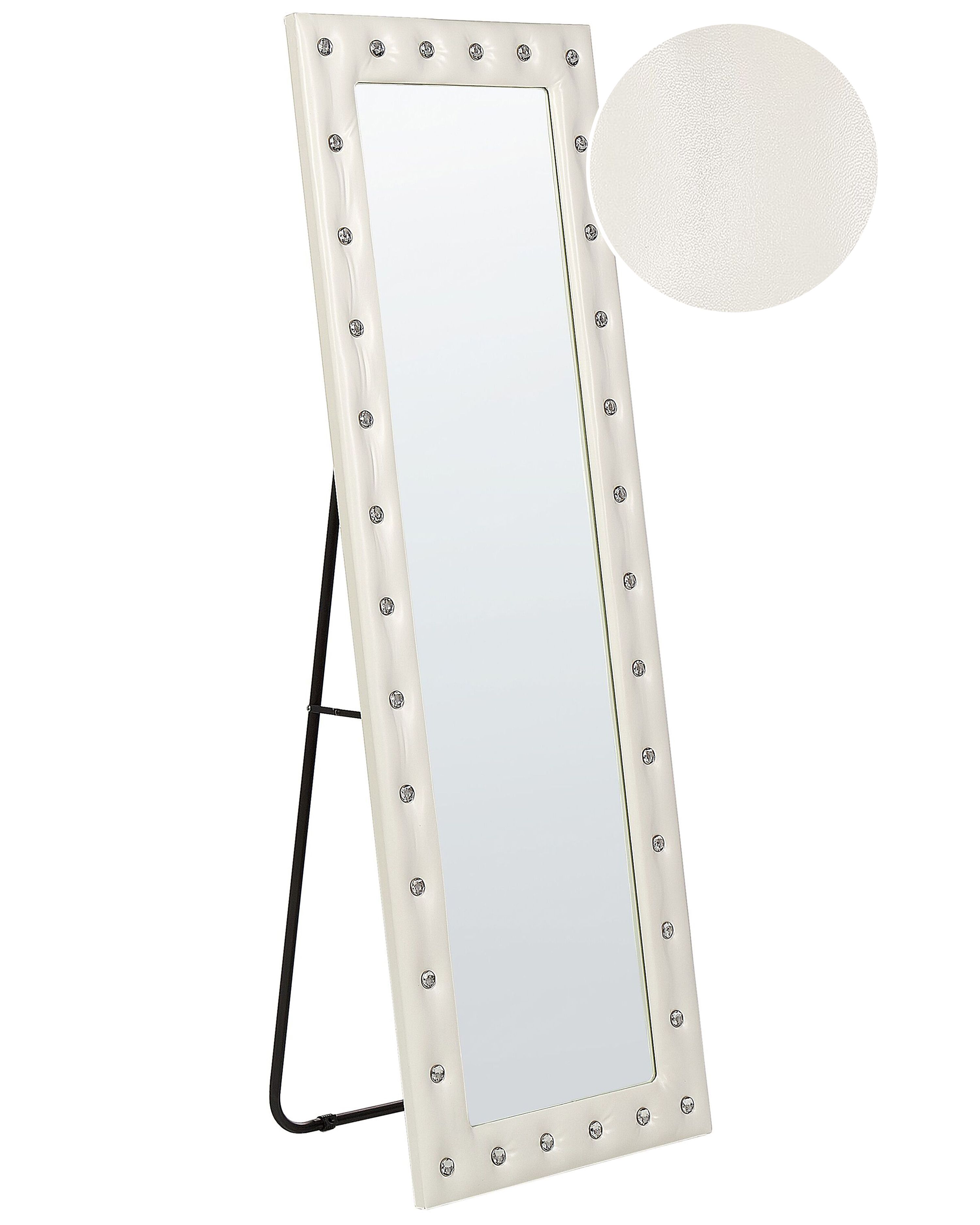 Standing Mirror ANSOUIS 150 cm Faux Leather White