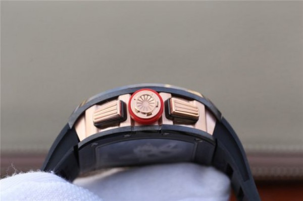 Replica Richard Mille RM011 Black Ceramic RG Chrono Skeleton Dial Black Rubber Strap A7750 - Top club