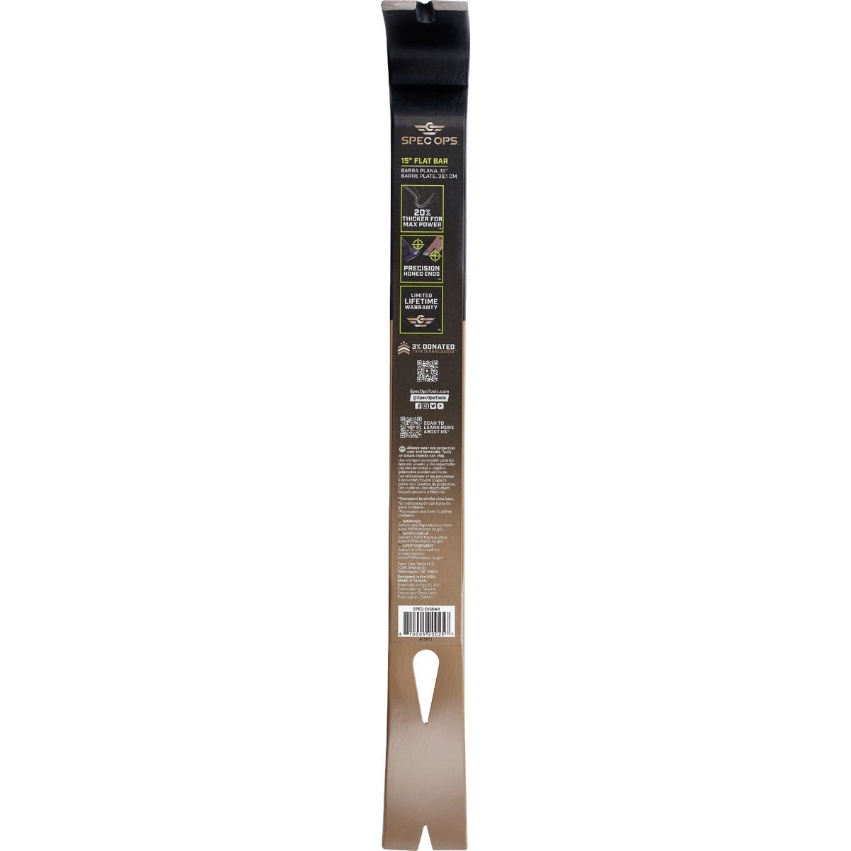 Spec Ops 15 In. High-Carbon Steel Flat Pry Bar