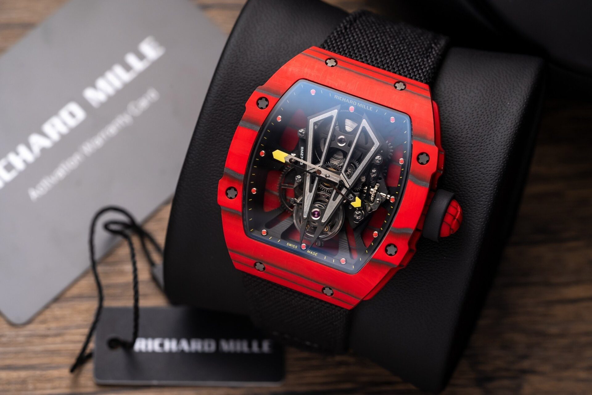 Richard Mille Replica Watch RM27-03 Tourbillon Rafael Nadal Red Carbon 44mm - Elite Watch Atelier
