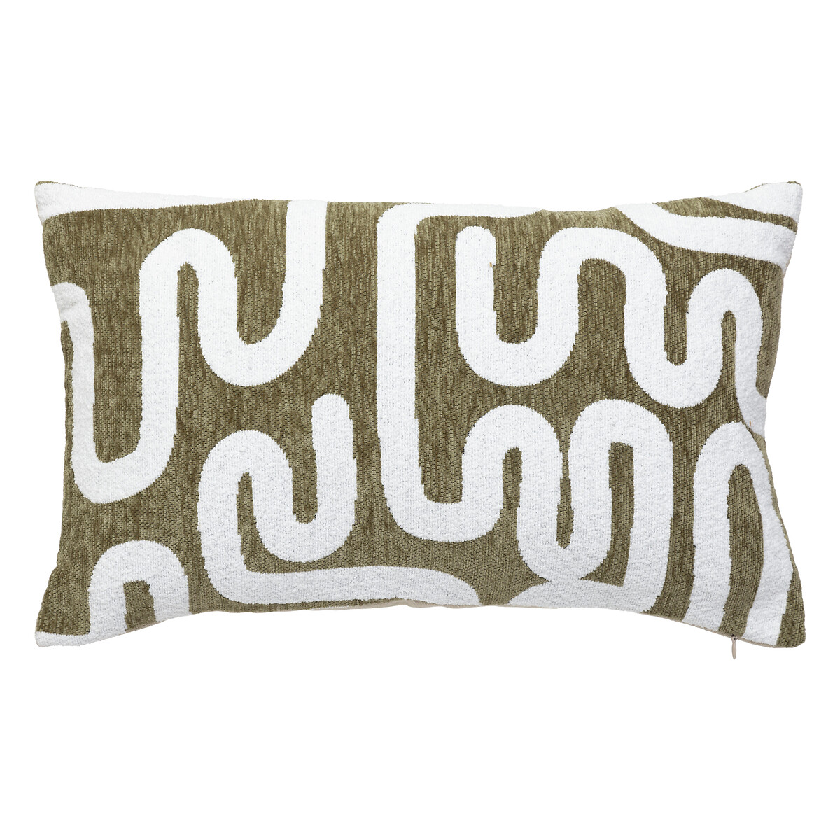 Cushion cover, chenille "Jeni" Khaki green, 50x30 cm