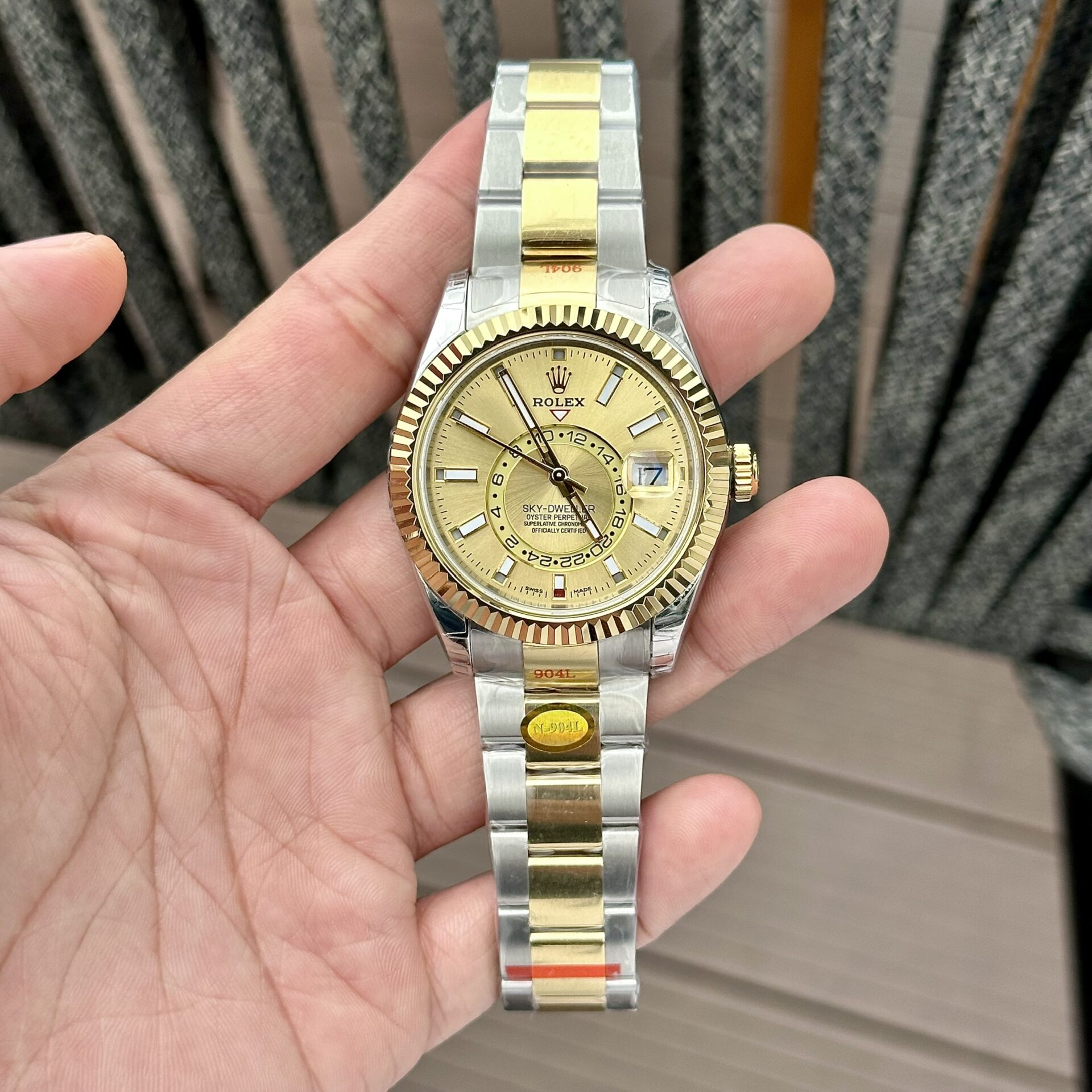 Rolex Sky-Dweller Replica Watch Demi Gold N Factory 41mm - Elite Watch Atelier