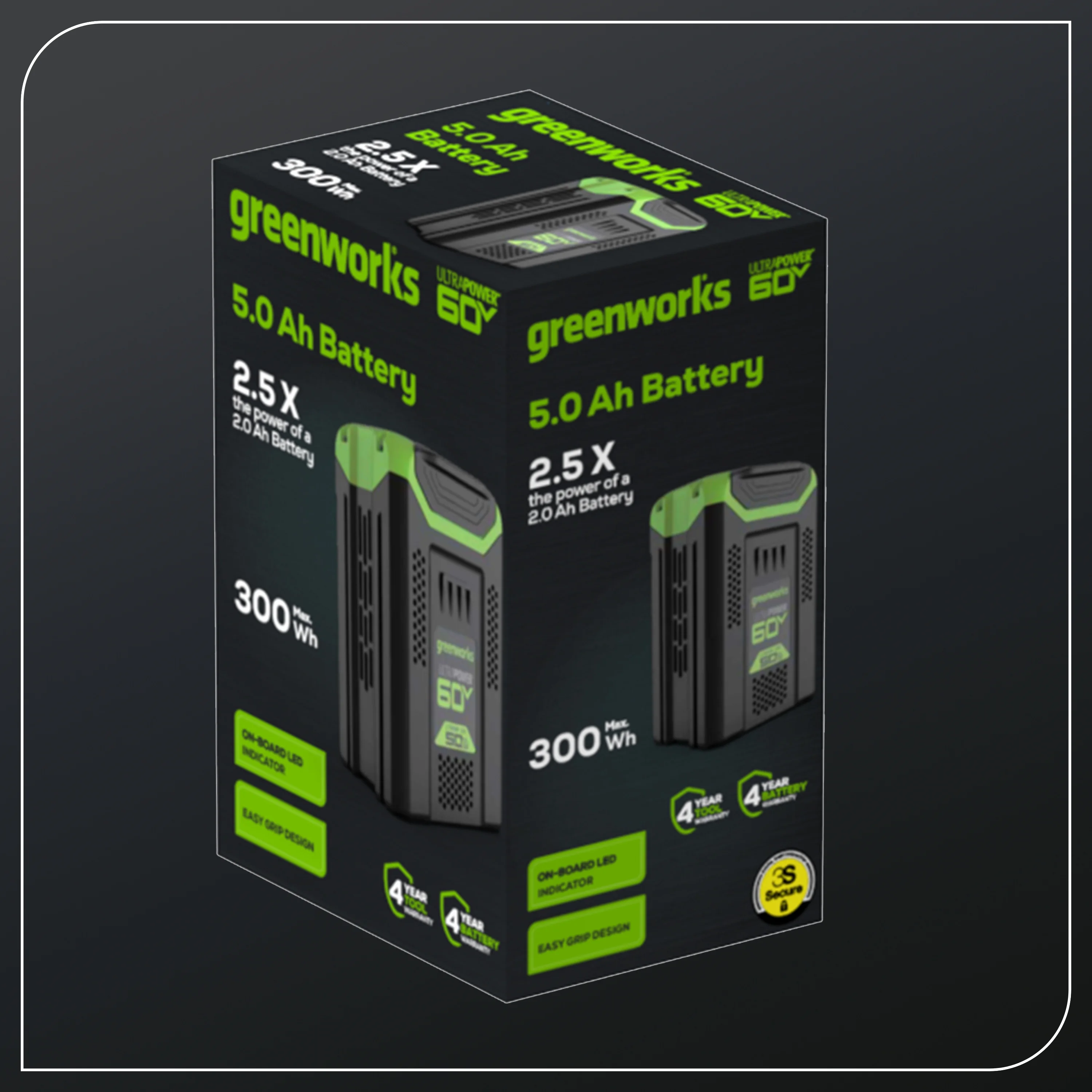 Greenworks 60V 5.0 Ah HC Battery 1807502 - Image 3
