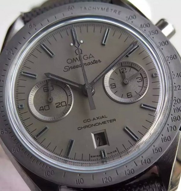 Replica Omega Speedmaster Moonwatch PVD Chrono Black Dial Nylon Strap A9300 - Top club