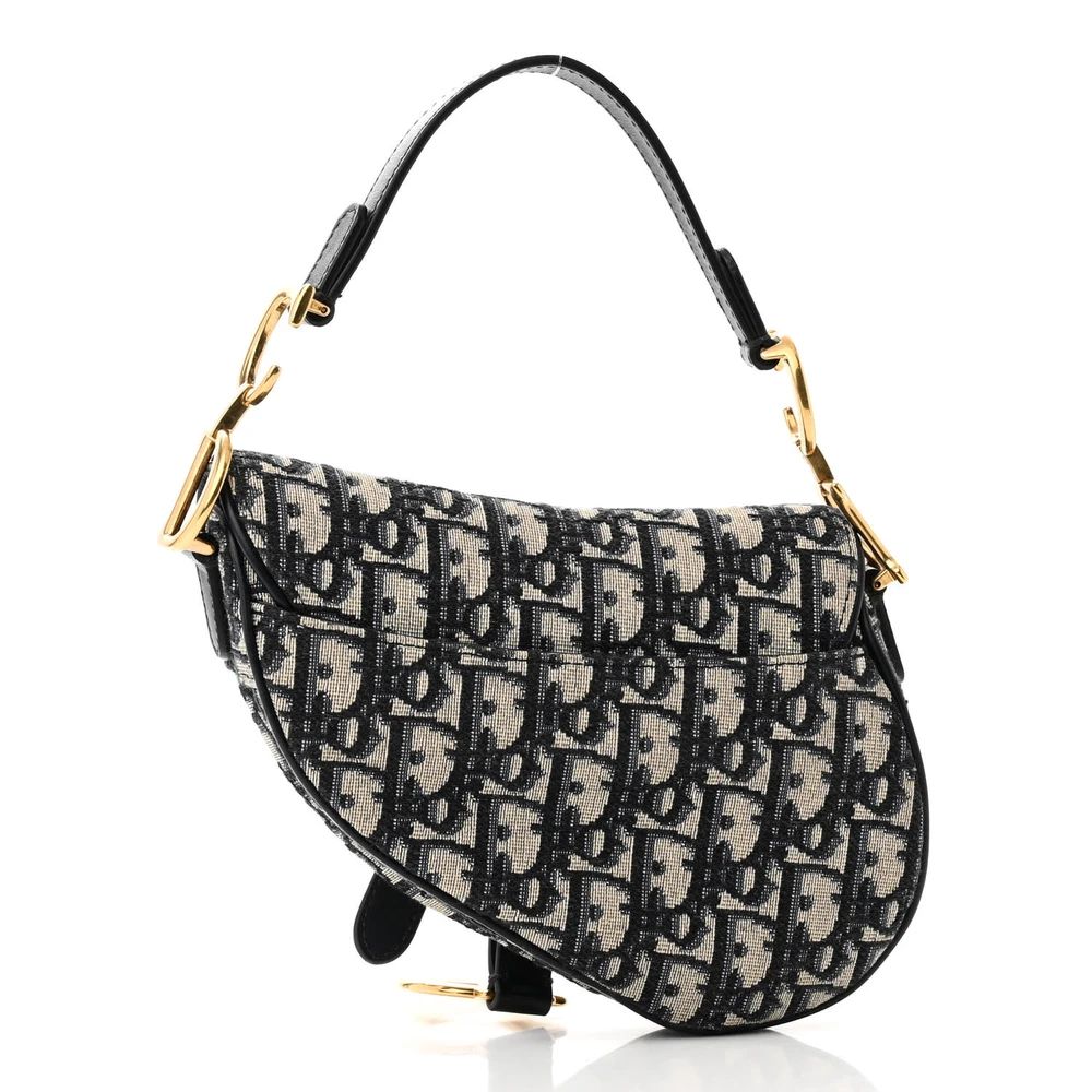 Mirror Quality Dior Replica Handbags – Blue Oblique Saddle Bag1:1High-quality replica