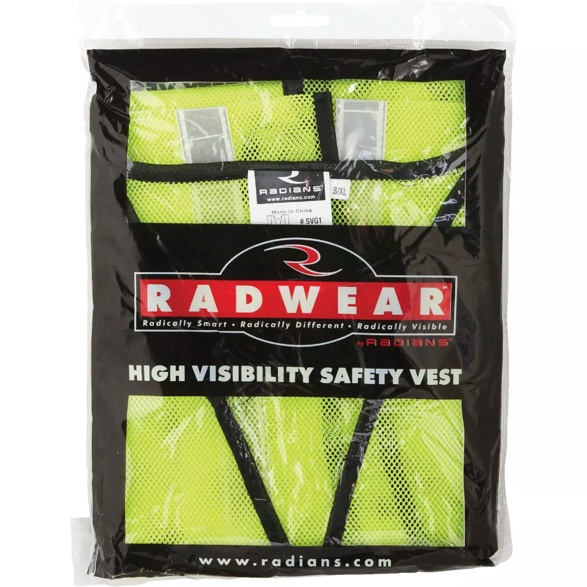 Safety Works Professional Hi Vis Lime Adjustable General Purpose Safety Vest, 1 Size Fits Most