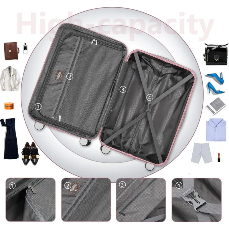 Luggage Sets 6 Piece with Duffel Bags, Hardside Expandable Suitcases with Spinner Wheels TSA Lock, Cream - Image 7