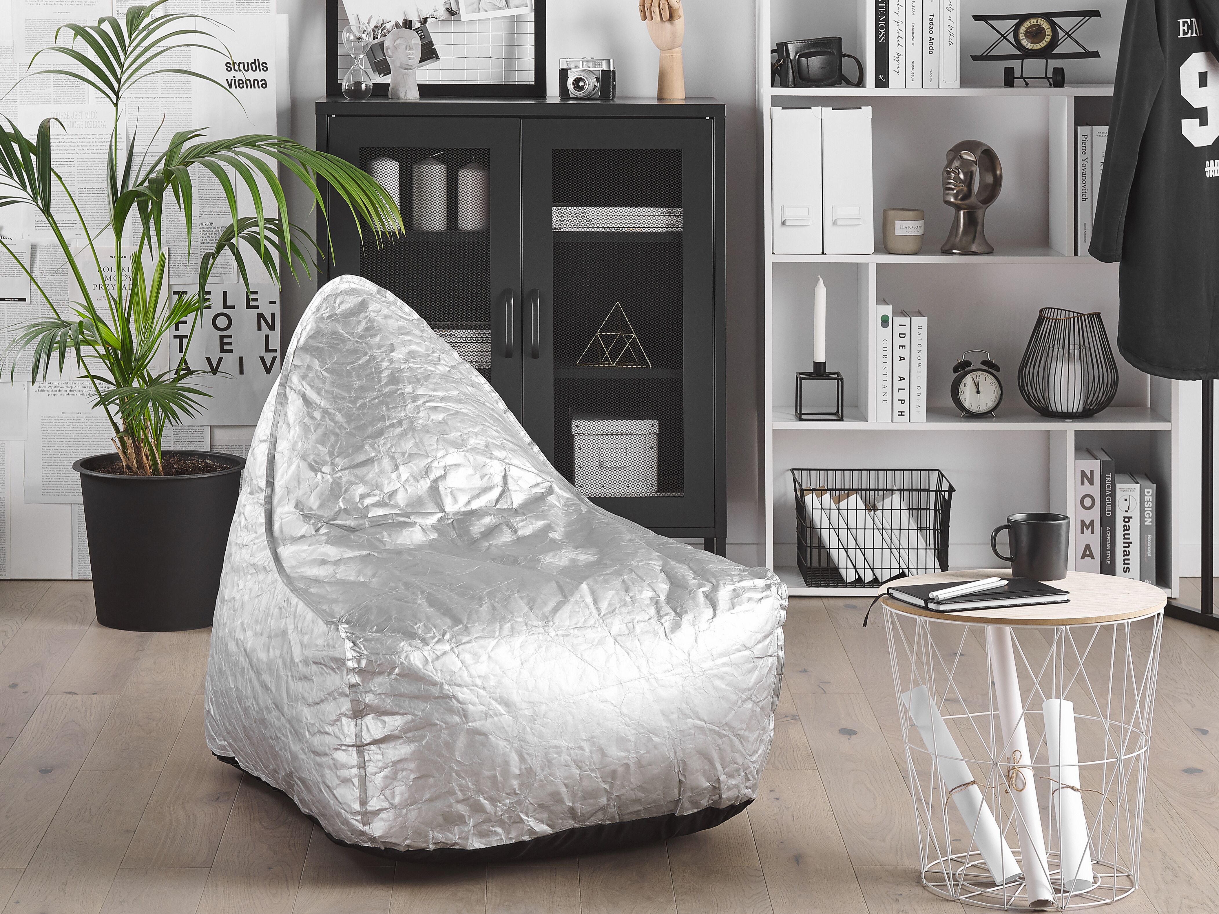 Bean Bag 200 L DROP 63 cm 75 cm Silver