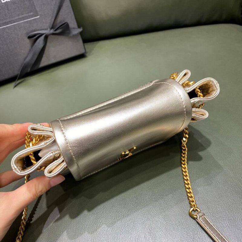 Replica Saint Laurent Nolita Mini Leather Shoulder Bag 672738 Champagne Gold1:1High-quality replica