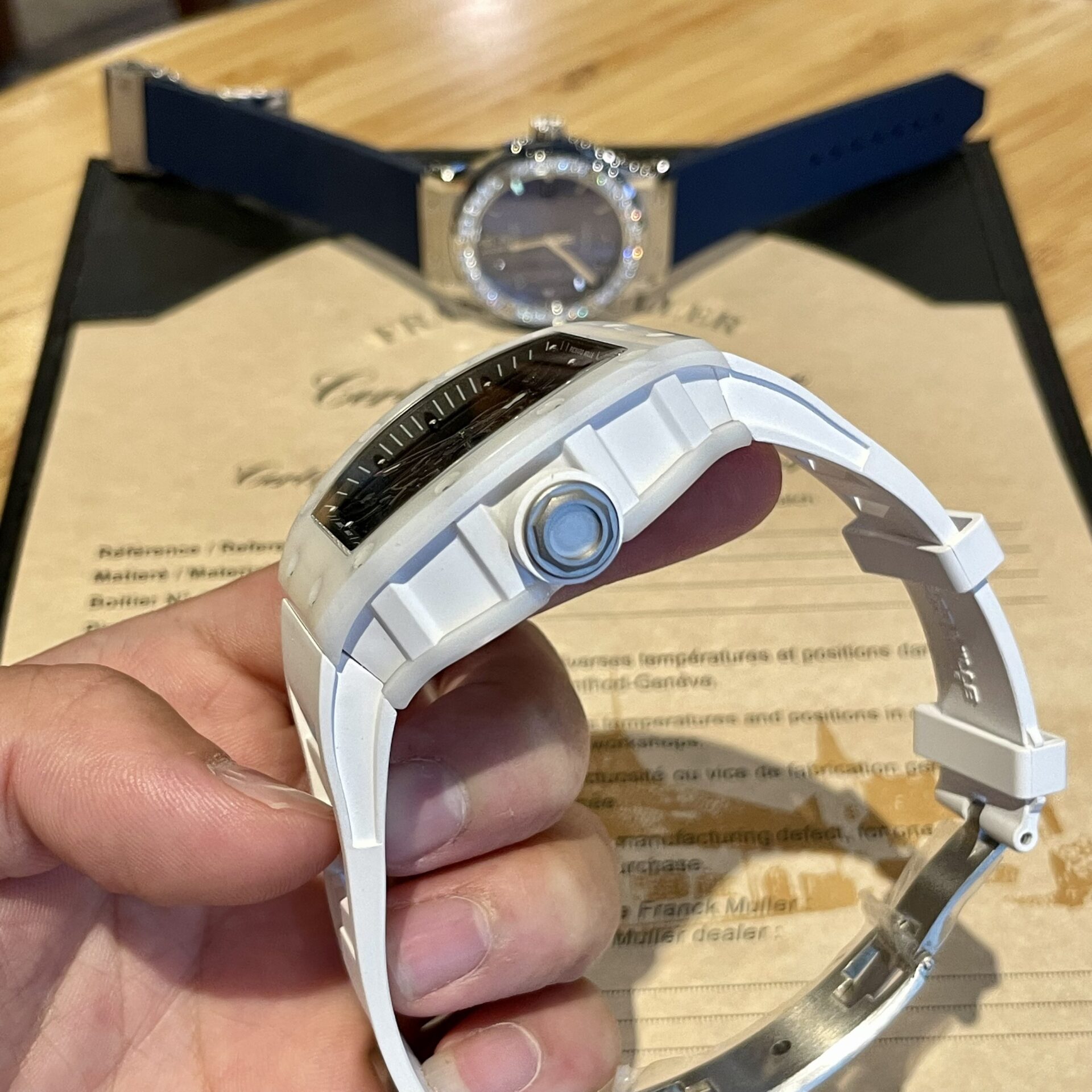 Richard Mille RM055 Best Replica Watch White Rubber Strap 45mm - Top club
