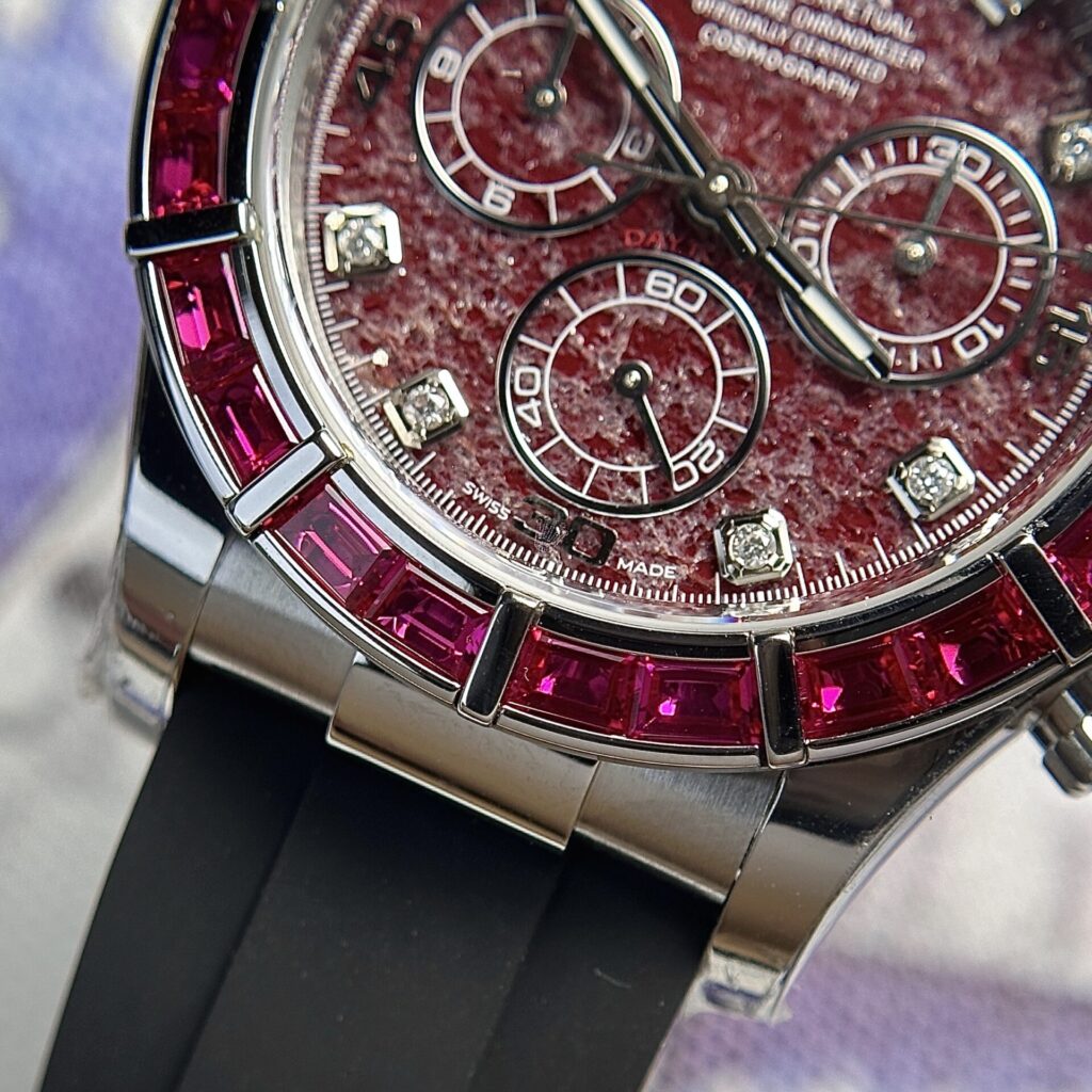 Rolex Best Replica Watch Daytona 116519 Dial Rubellite Rubber Strap 40mm - Top club