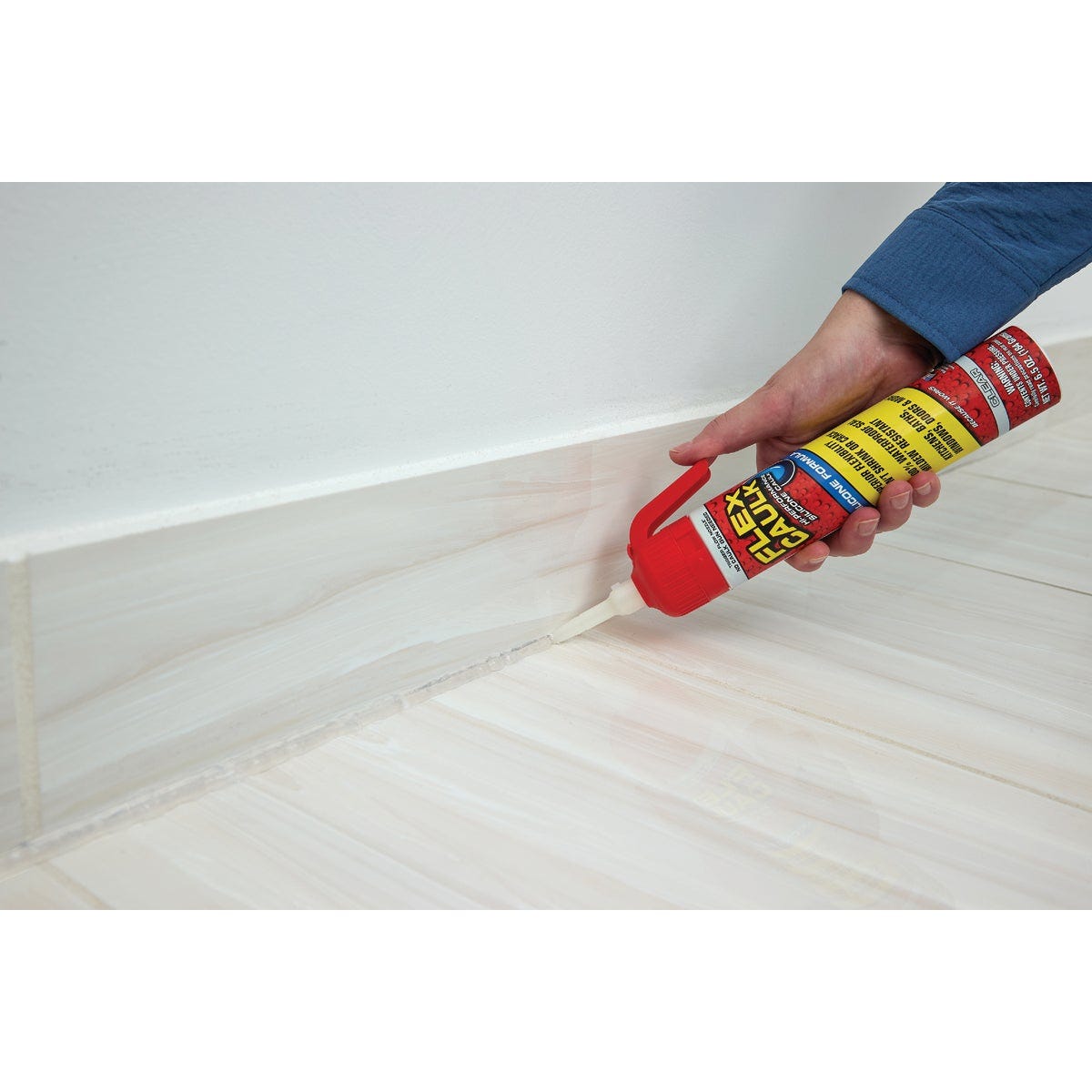 Flex Caulk 6.5 Oz. Clear Silicone Caulk Cartridge With Adjustable Nozzle