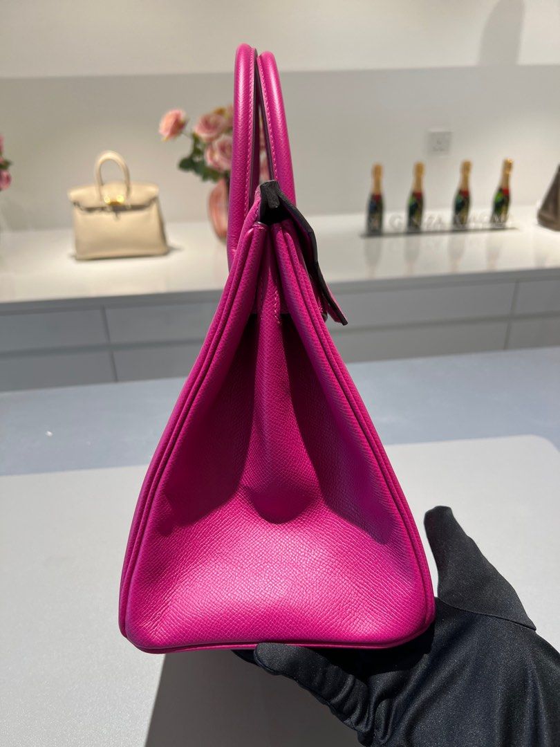 HERMES BIRKIN 30 Togo leather Rose purple A Engraving Hand bag 600030105 HERMES BIRKIN 30 Togo1:1High-quality replica