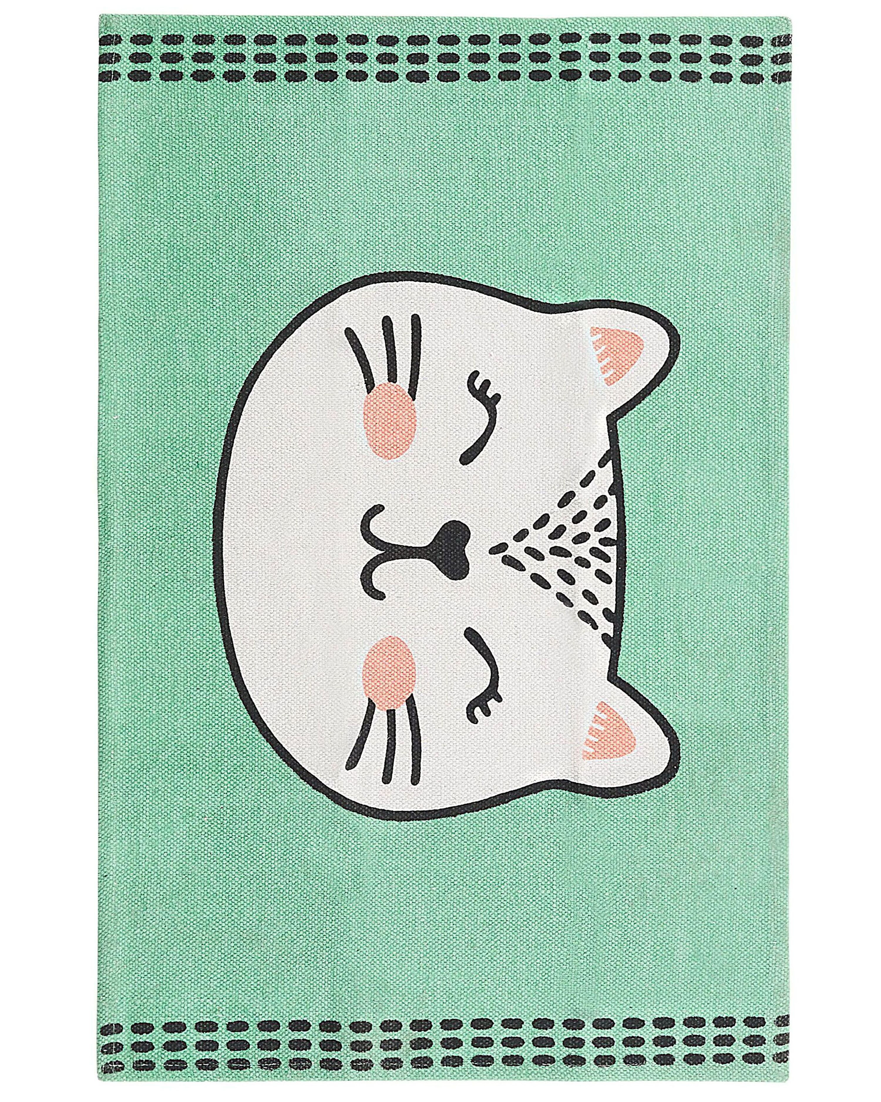 Kids Rug HOWRAH Light Green 60 x 90 cm Cotton
