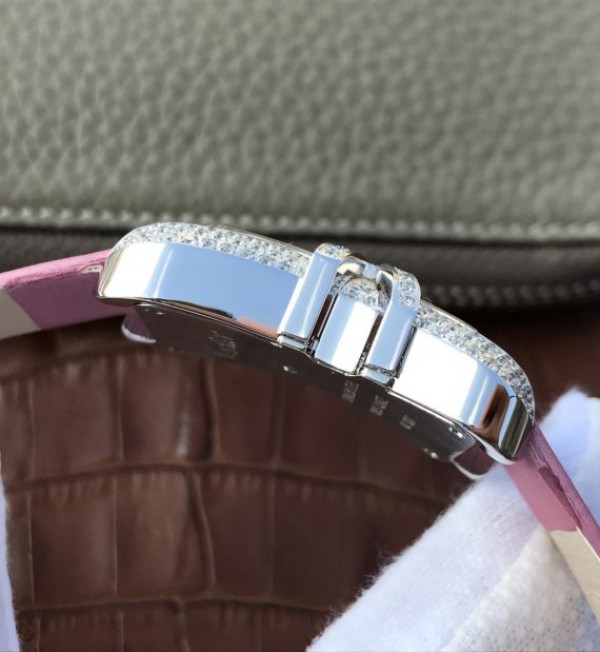 Replica Cartier High Jewelry Watches WJ306014 Pink Dial Pink Fabric Strap - Top club