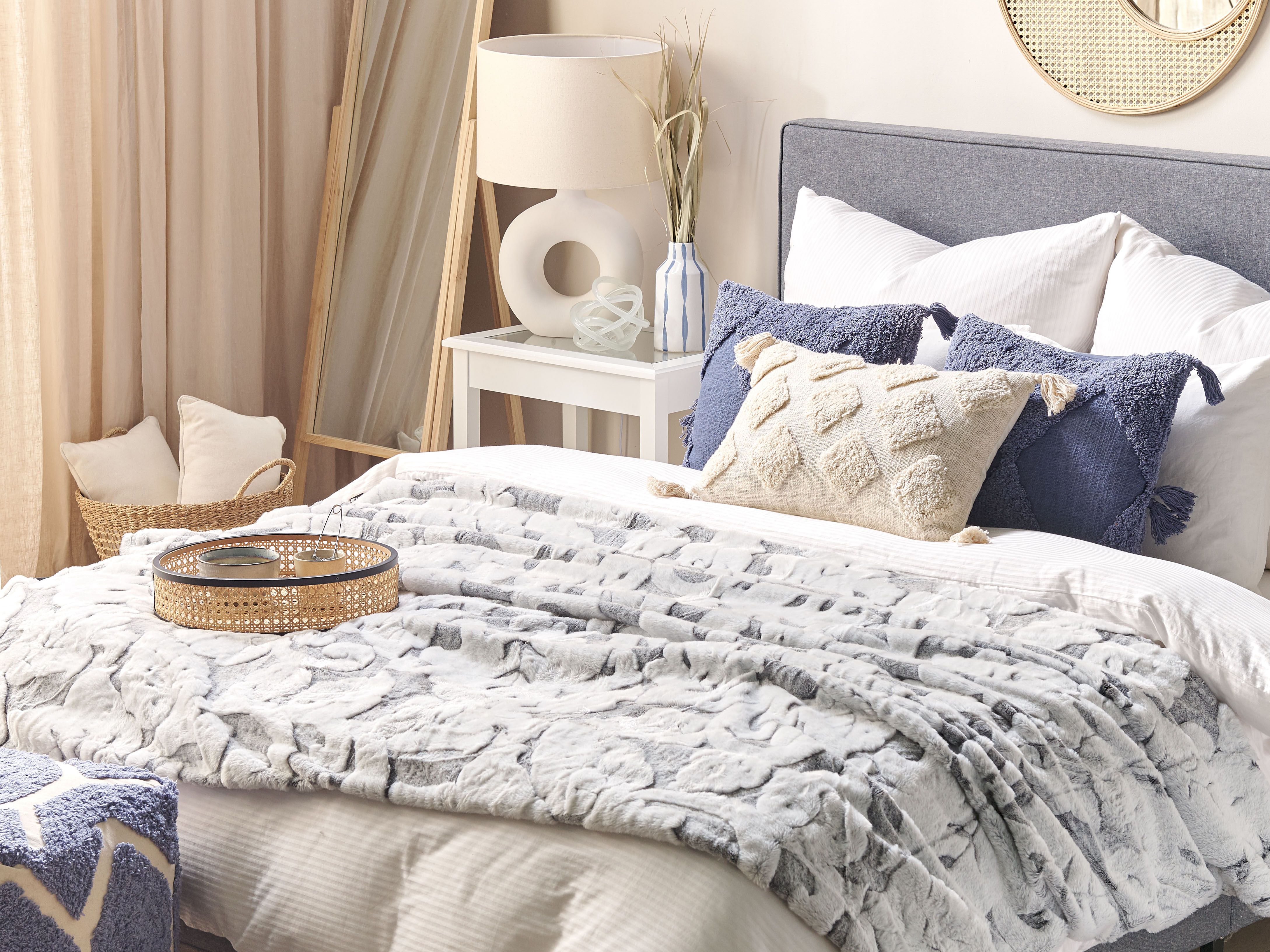 Blanket KOSI 150 x 200 cm Light Grey