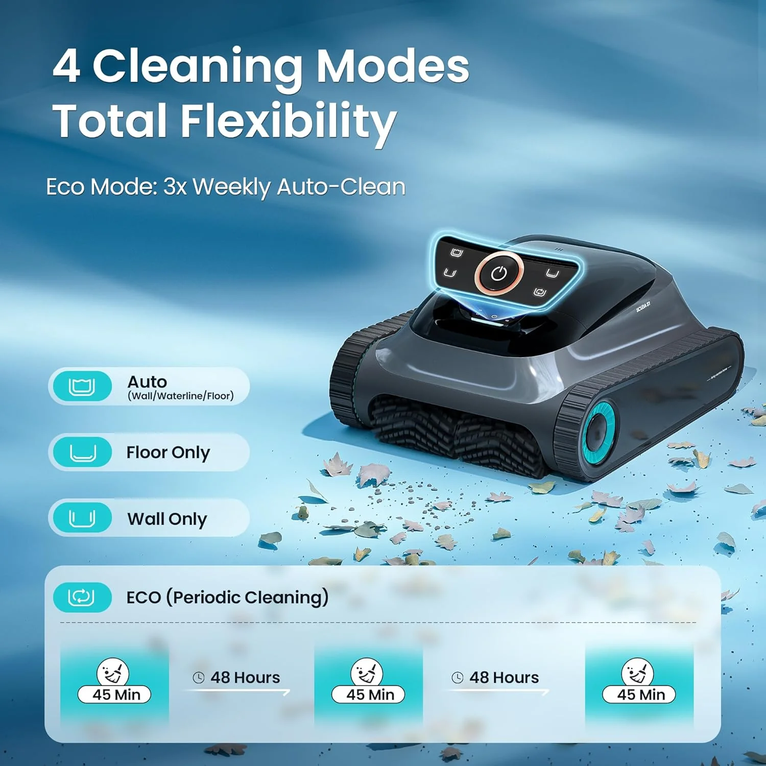 Aiper Scuba S1 Robotic Pool Cleaner With Wall And Waterline Cleaning - S1 - Image 7 Aiper Scuba S1 Robotic Pool Cleaner With Wall And Waterline Cleaning - S1 - Image 7