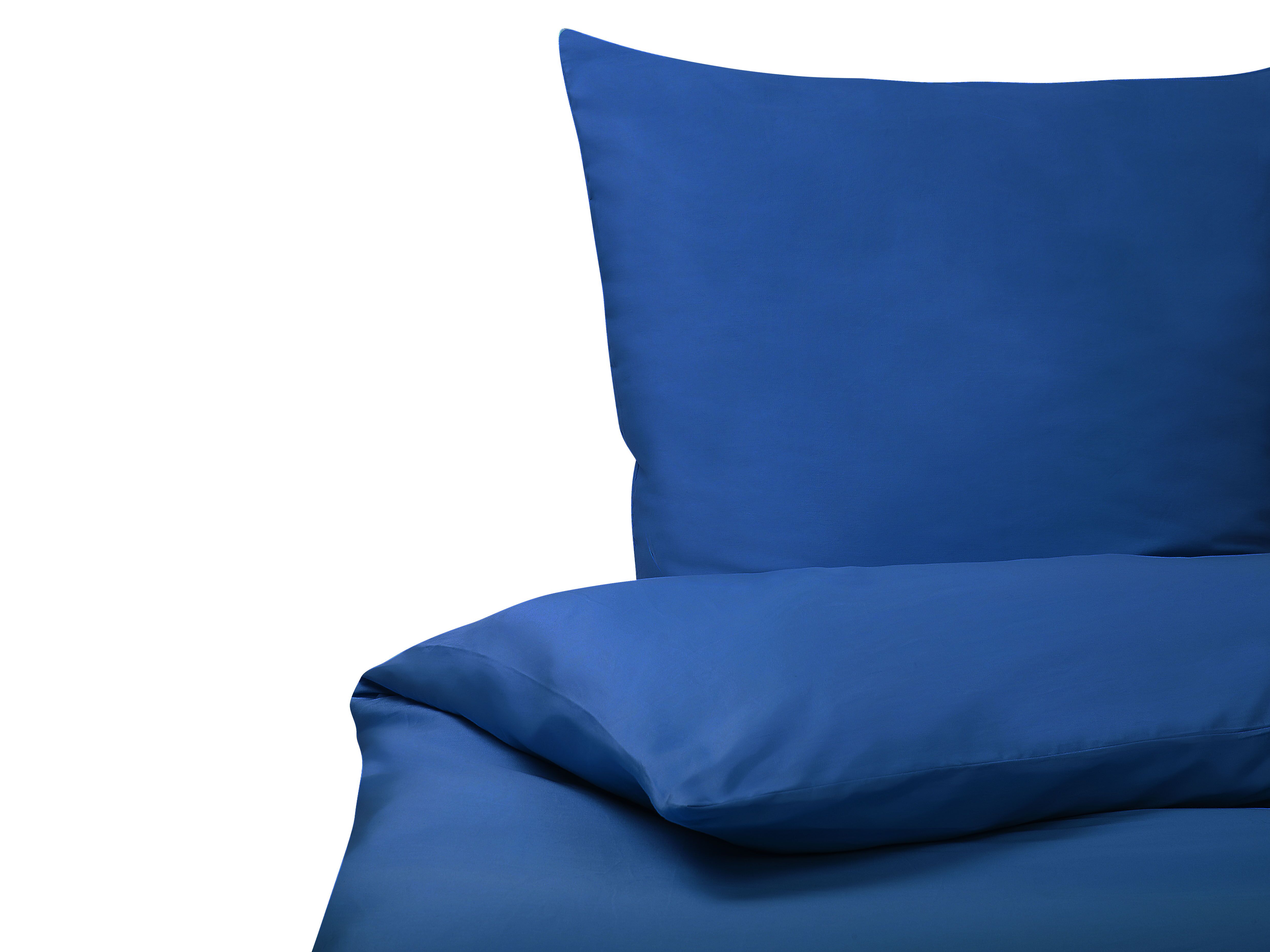 Duvet Cover Set HARMONRIDGE Sateen Cotton 135 x 200 cm Dark Blue