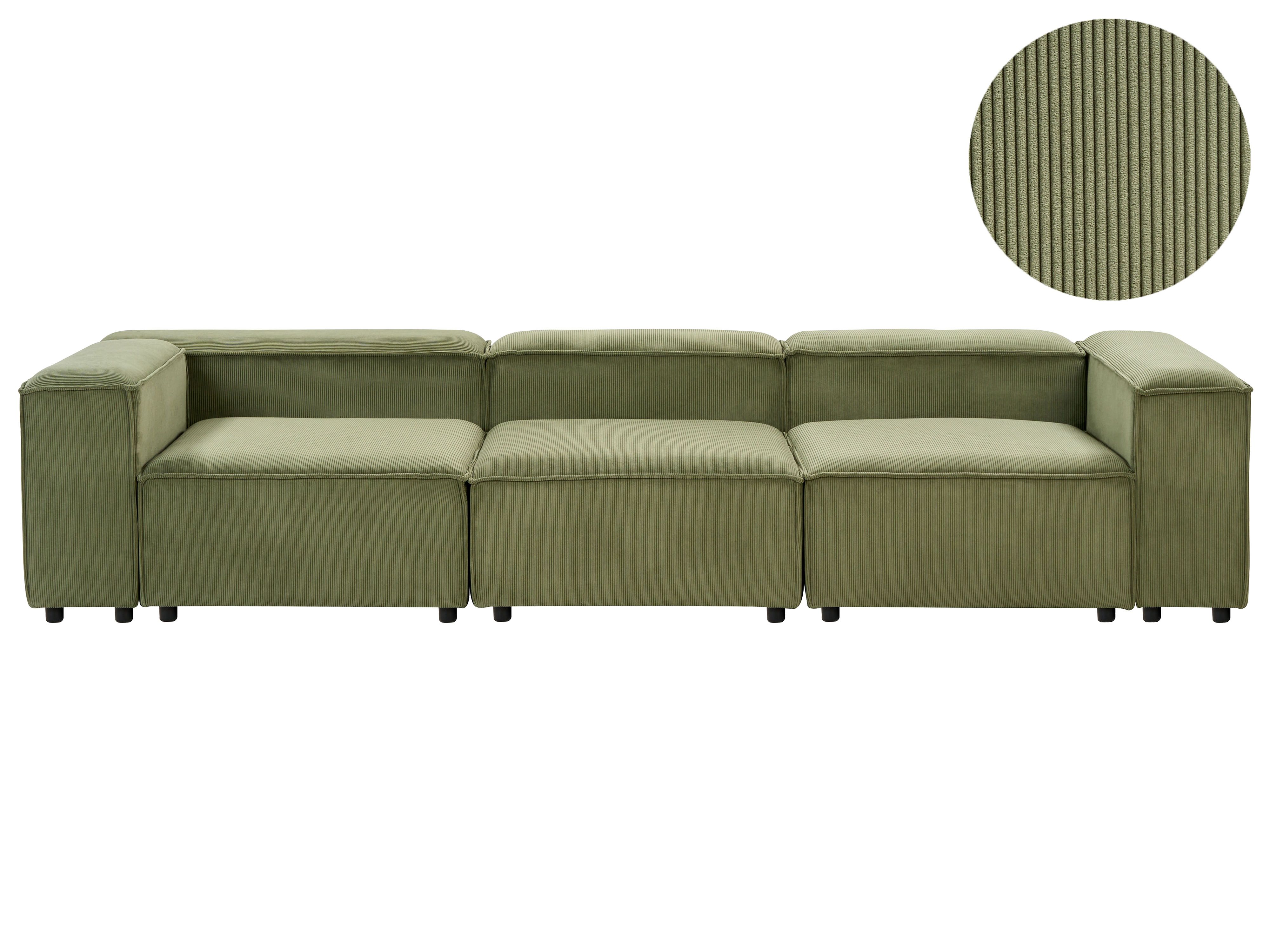 Modular Sofa 3 Seater ARDAL Corduroy Green