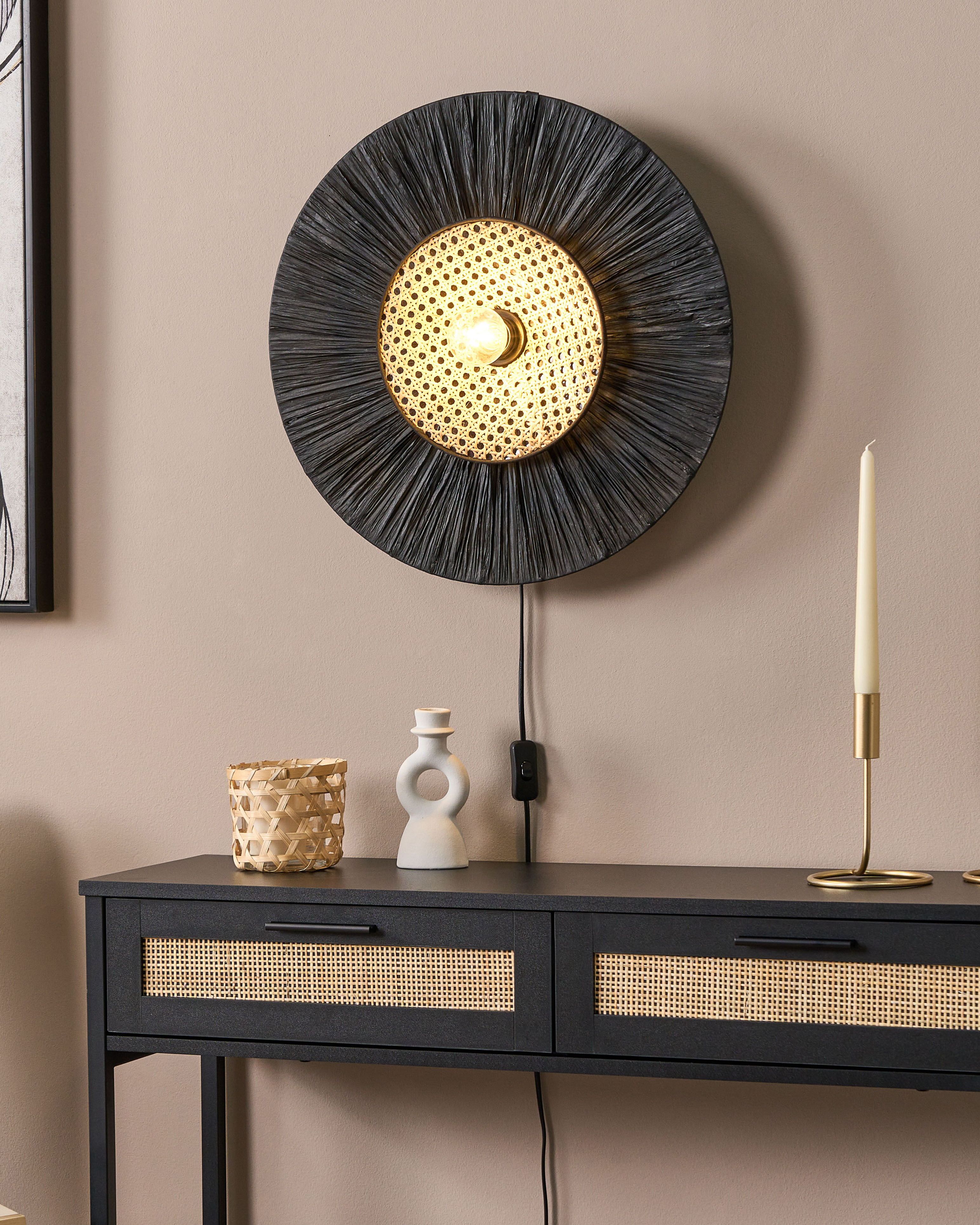 Wall Lamp YAAPI Paper Black
