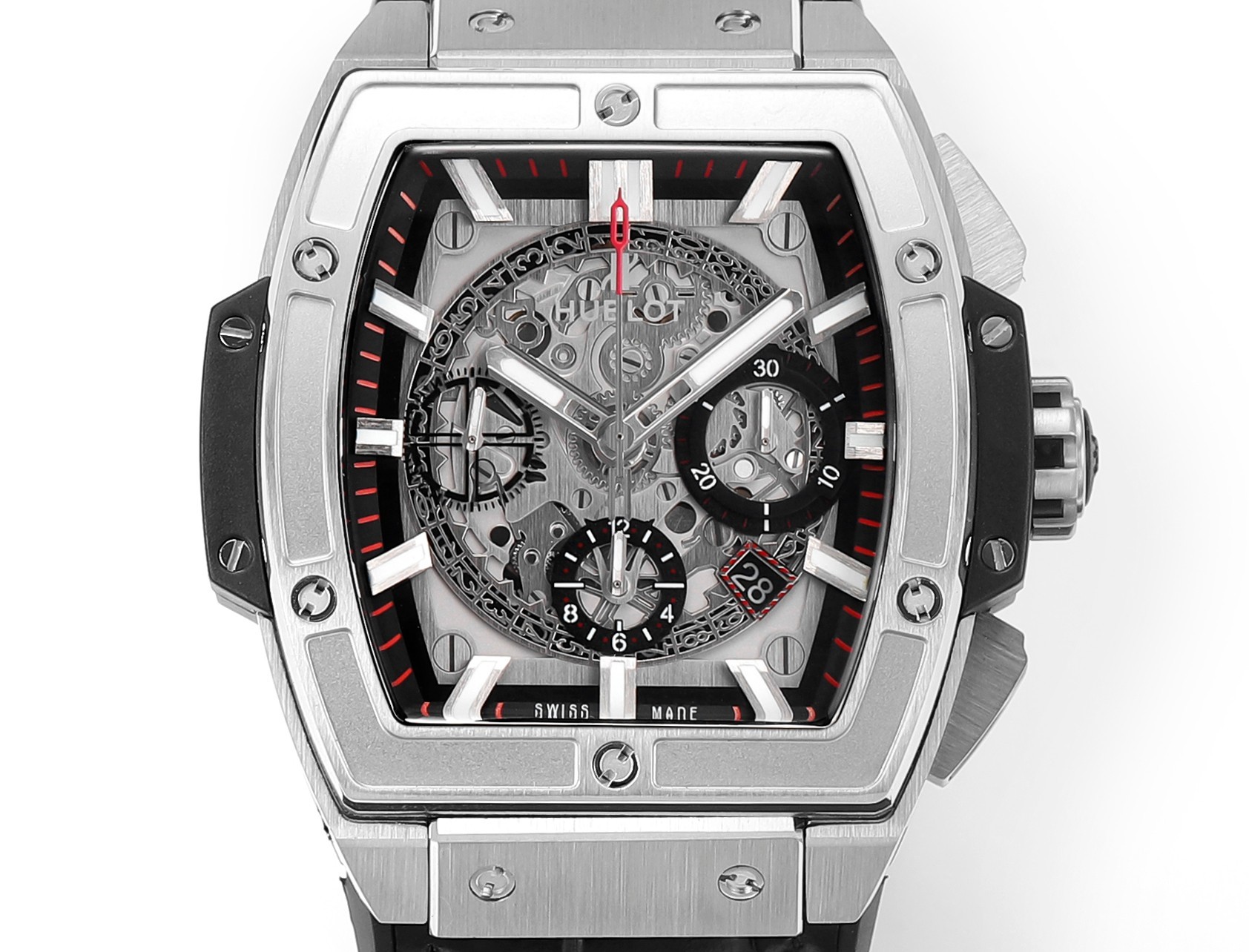 Hublot SPIRIT OF BIG BANG Chronograph, 45 mm Textured rubber strap(1:1 replica) - Elite Watch Atelier