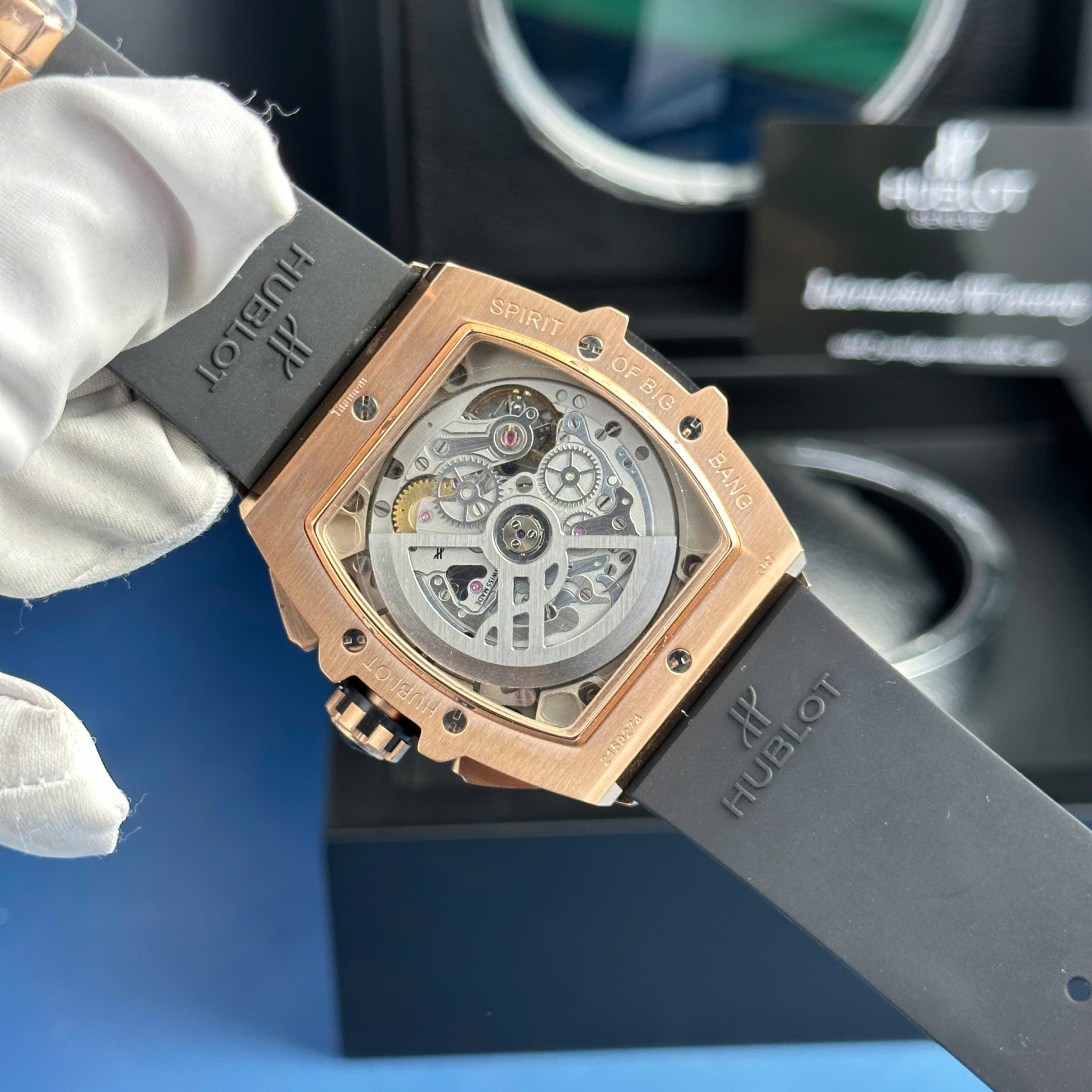 Hublot Spirit Of Big Bang King Gold Replica Watch Rubber Strap 42mm - Top club