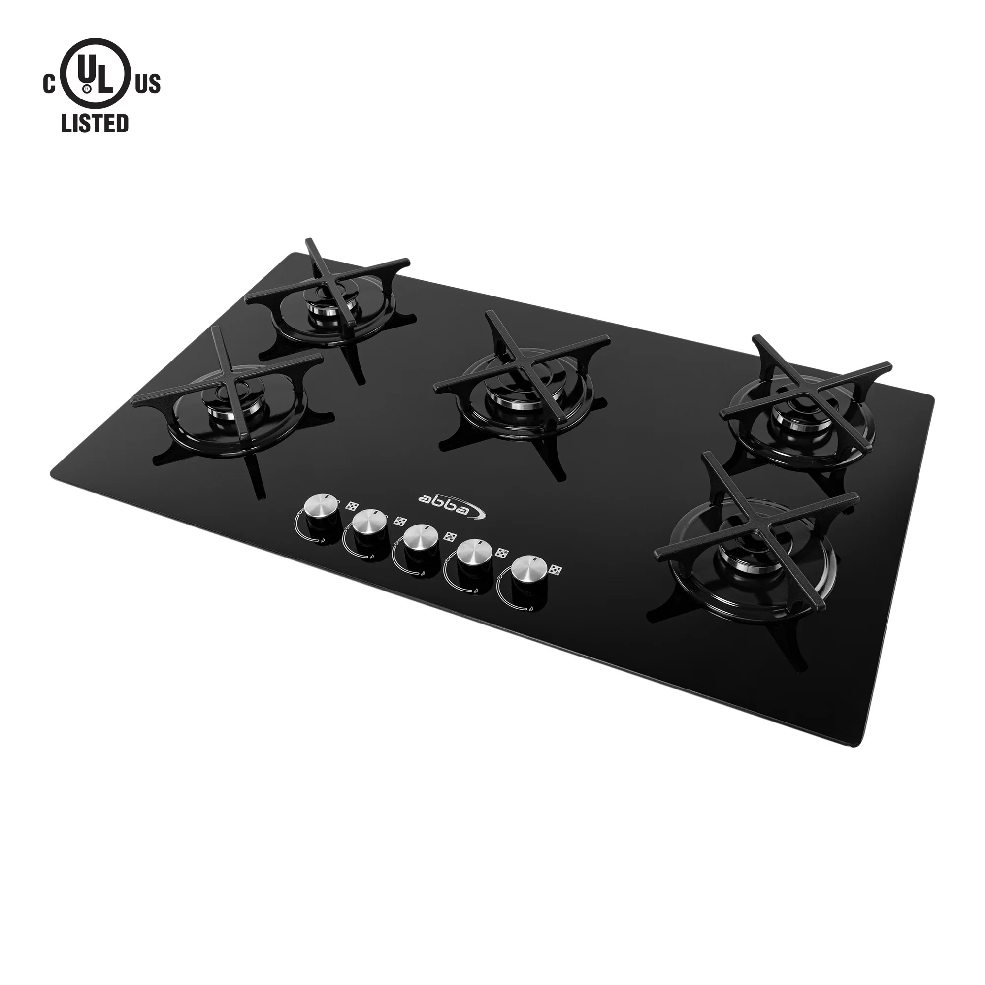 Gas On Glass Cooktop with Sealed Burners, Tempered Glass Table with 1 Ultra Fast Burner, Easy to Clean, 36 in , Abba Appliances