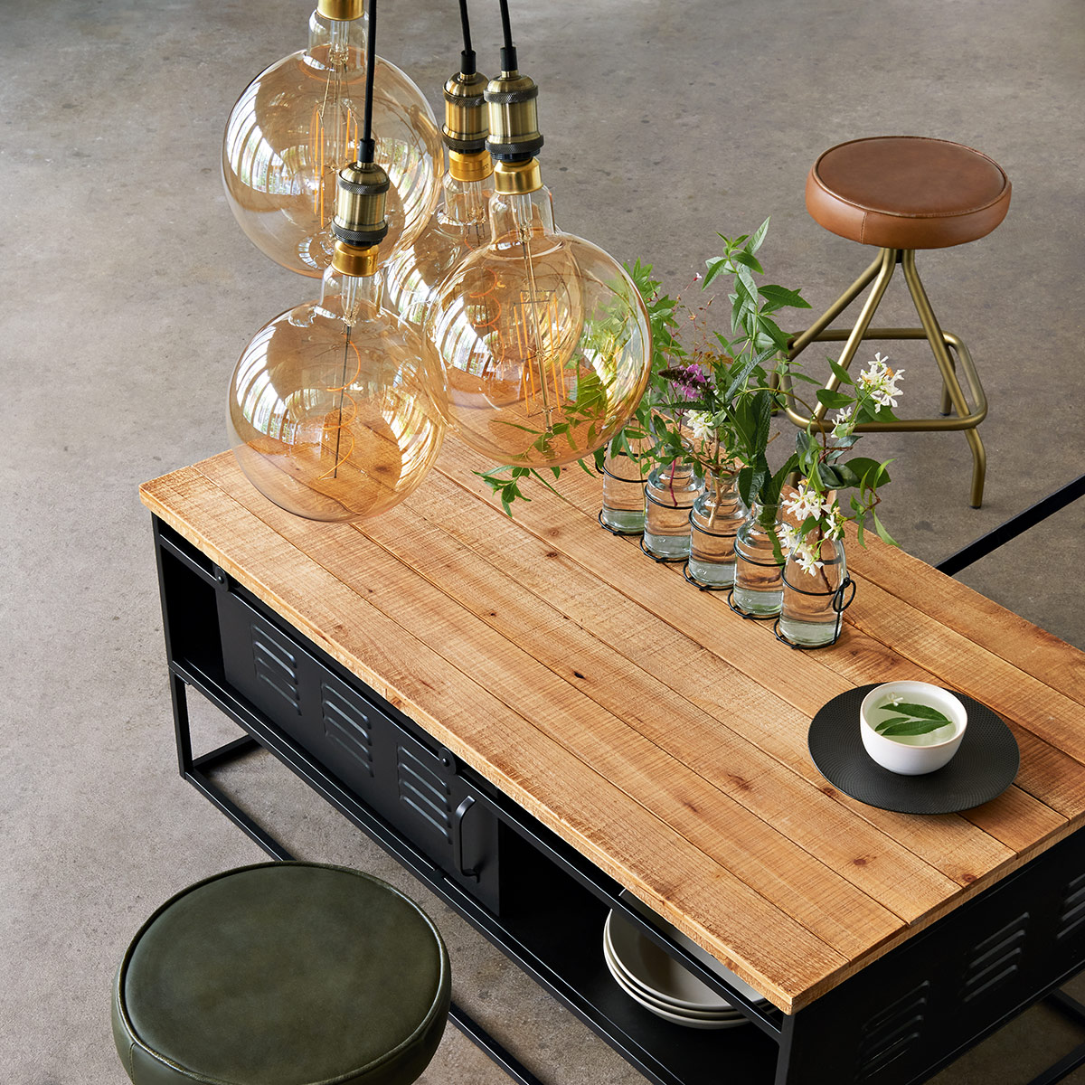 LED bulb "Globe" Twisted Amber, D.9.5 cm, E27