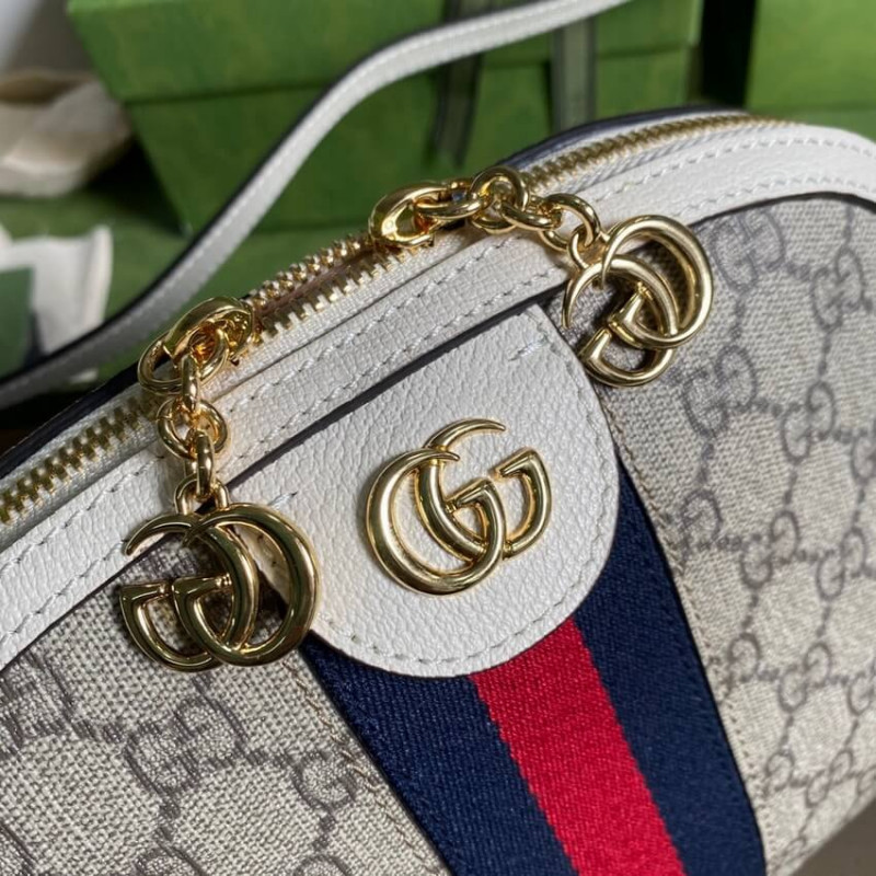 Replica Gucci Ophidia Gg Small Shoulder Bag In White Gg Canvas1:1High-quality replica