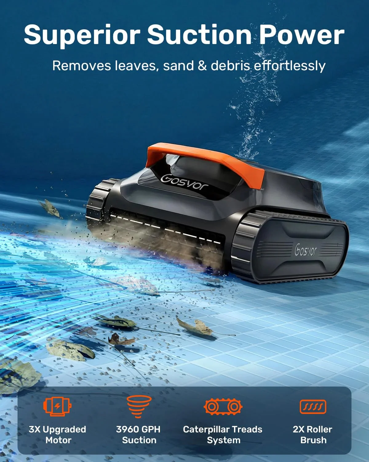 Cordless Robotic Pool Vacuum Cleaner With Smart Navigation And Wall And Waterline Cleaning - Image 2 Cordless Robotic Pool Vacuum Cleaner With Smart Navigation And Wall And Waterline Cleaning - Image 2