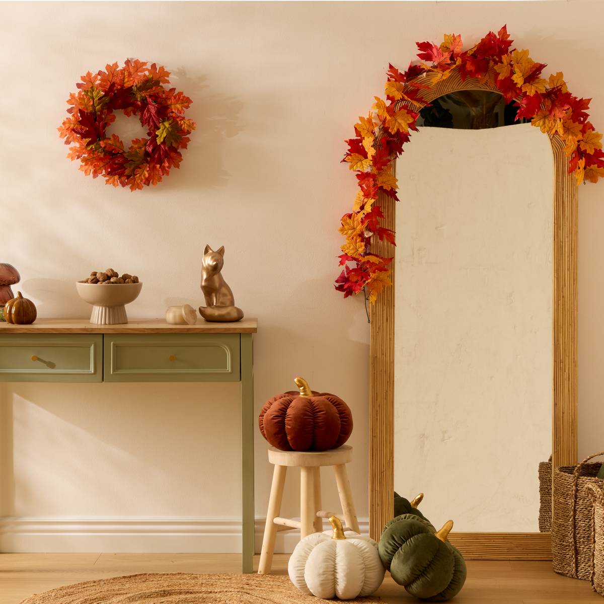 Fox Figurine "Autumn" Bronze, 16x14 cm