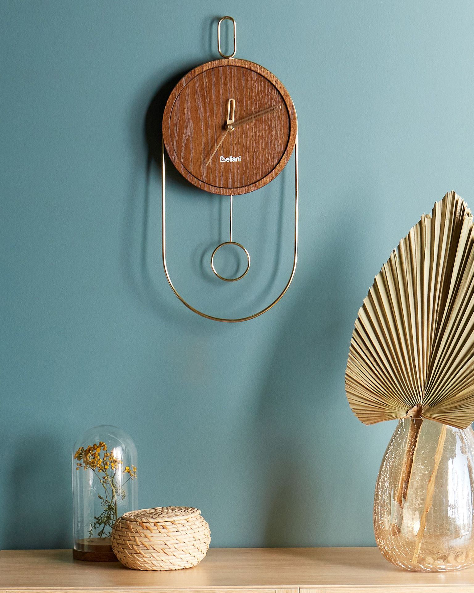 Wall Clock SIERRE 20 cm Dark Brown
