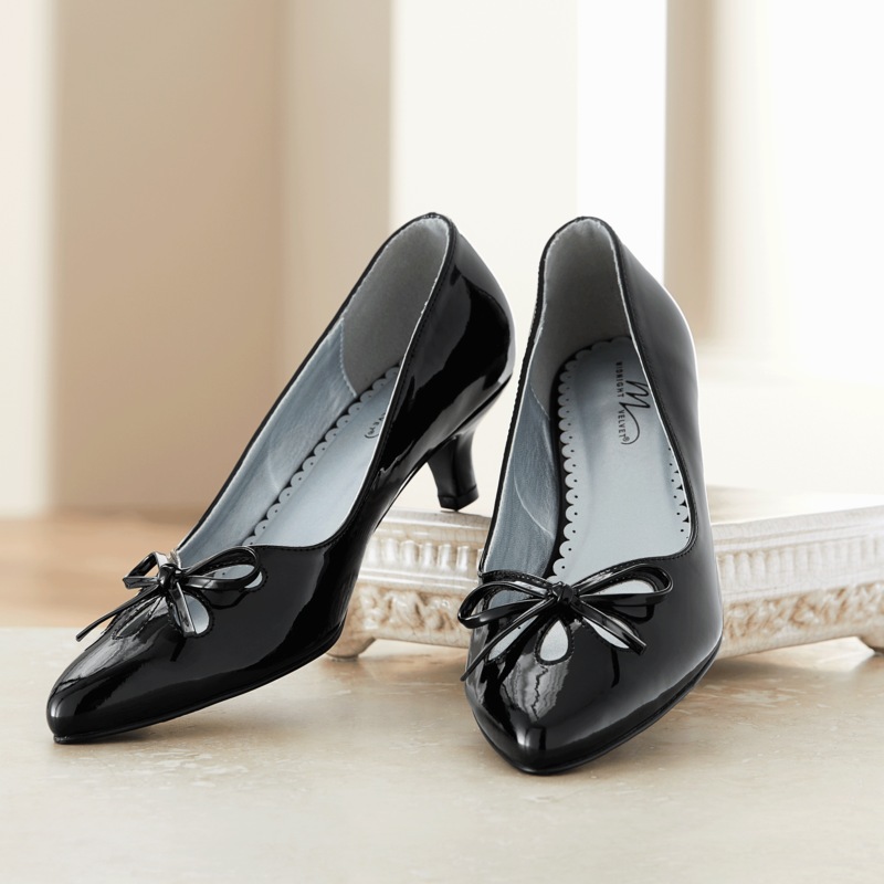 Midnight Velvet Cutout Bow Kitten Heel - MIDNIGHT VELVET CATALOG