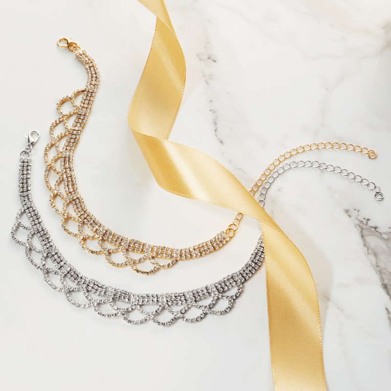 Crystal Anklet - MIDNIGHT VELVET CATALOG