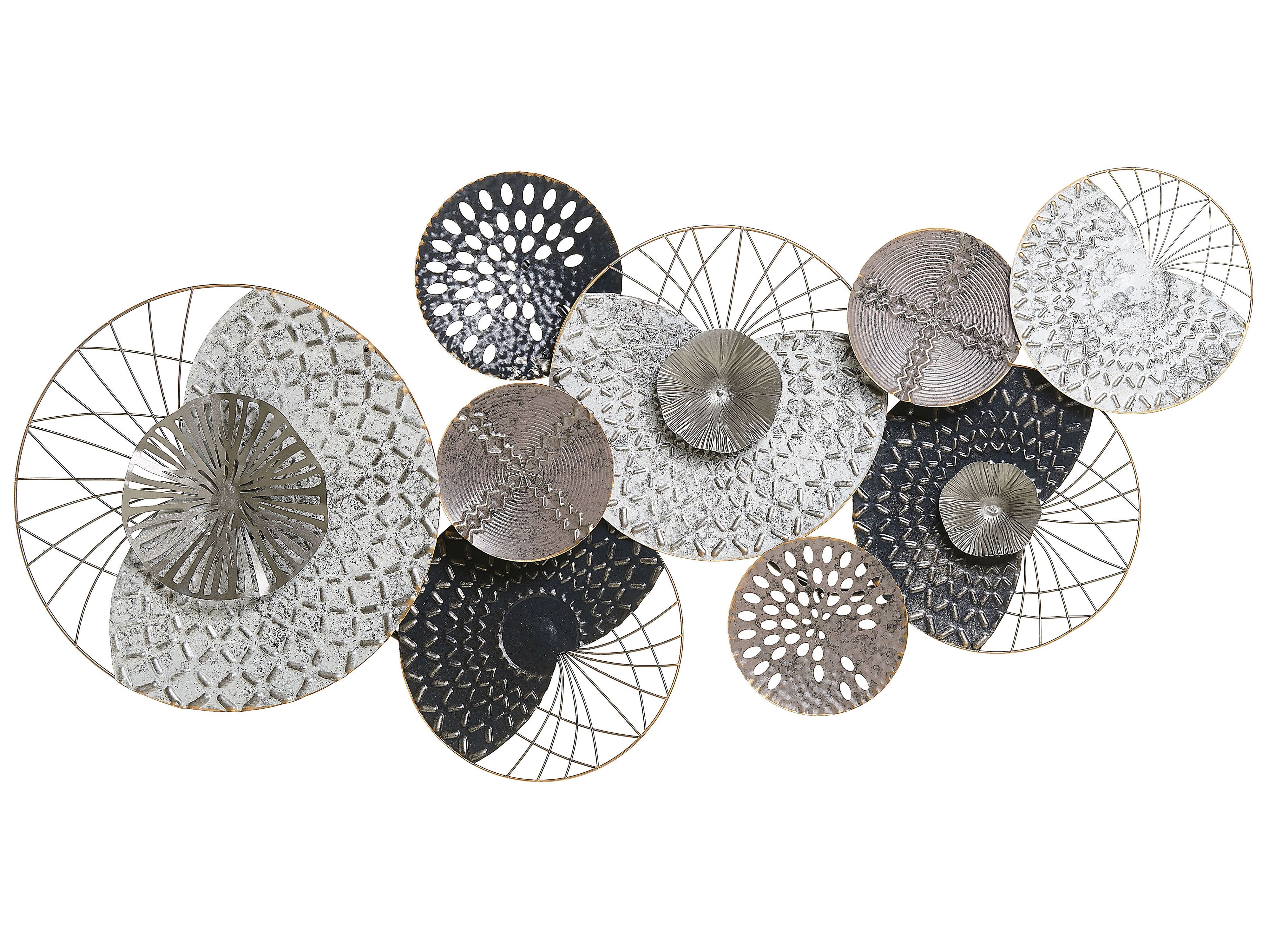 Wall Decor CESIUM Metal 58 cm Silver