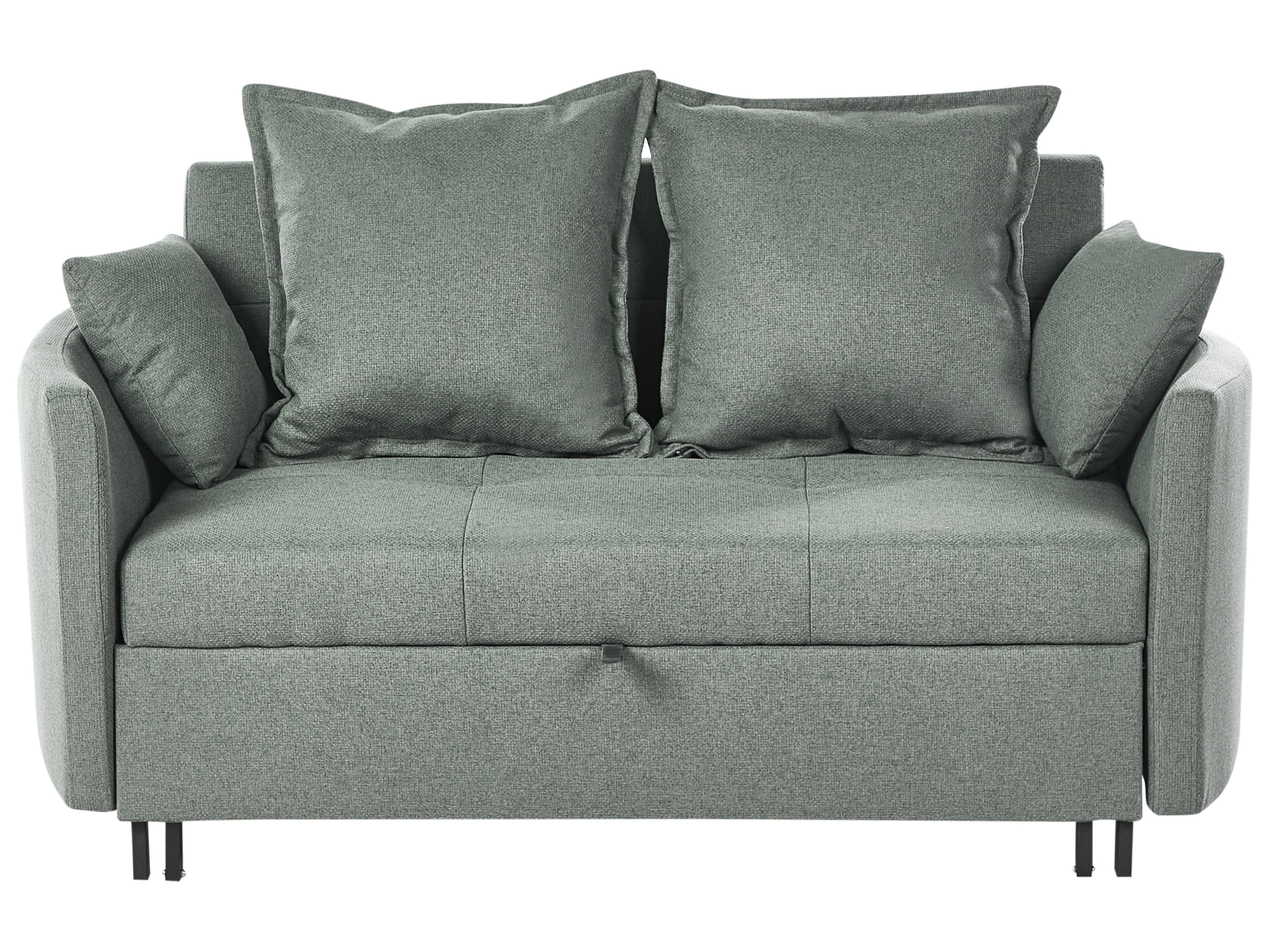 Sofa Bed 2 Seater HOVIN Fabric Green