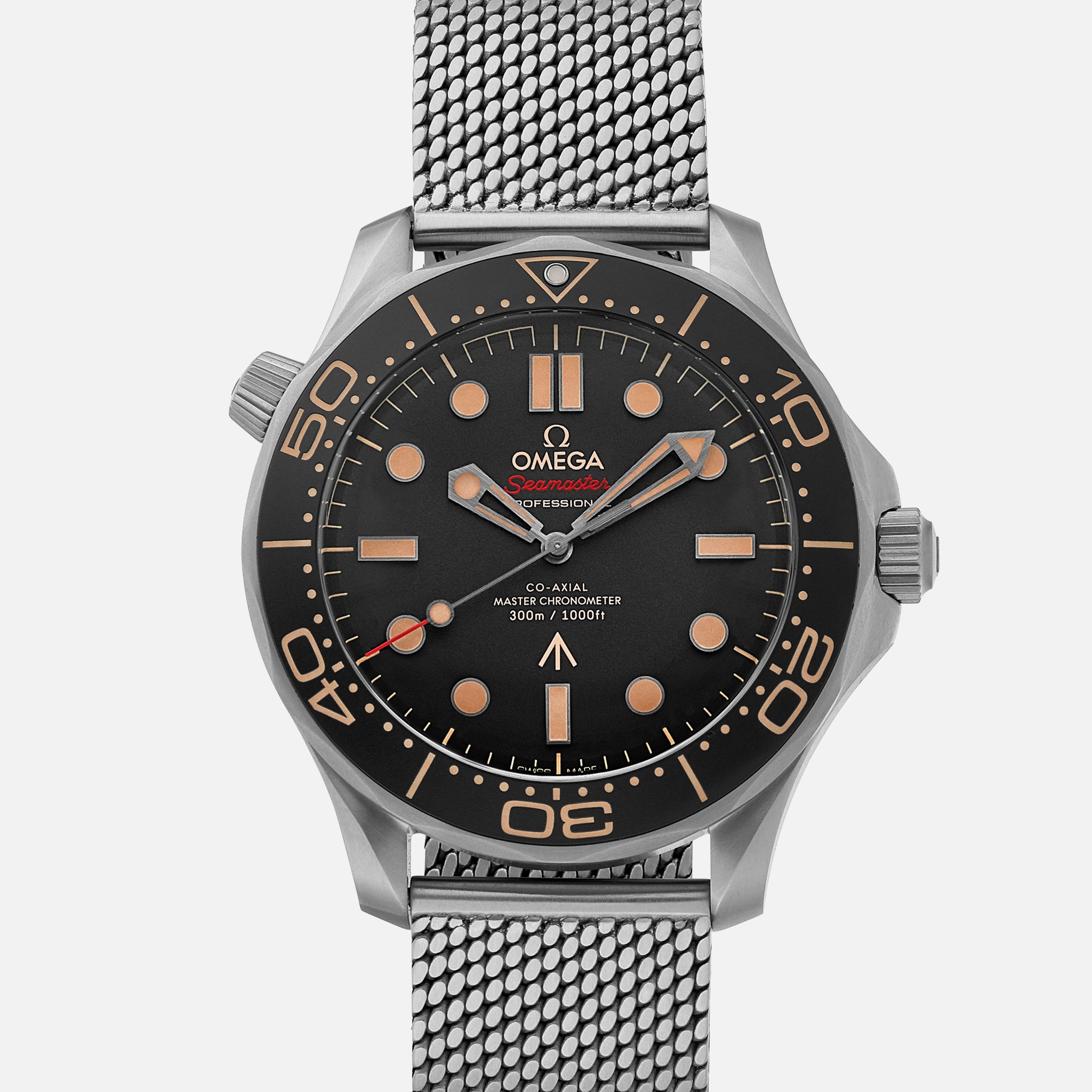 Seamaster Diver 300M Co-Axial Master Chronometer 42mm Titanium 007 Edition On Bracelet(1:1 replica) - Elite Watch Atelier